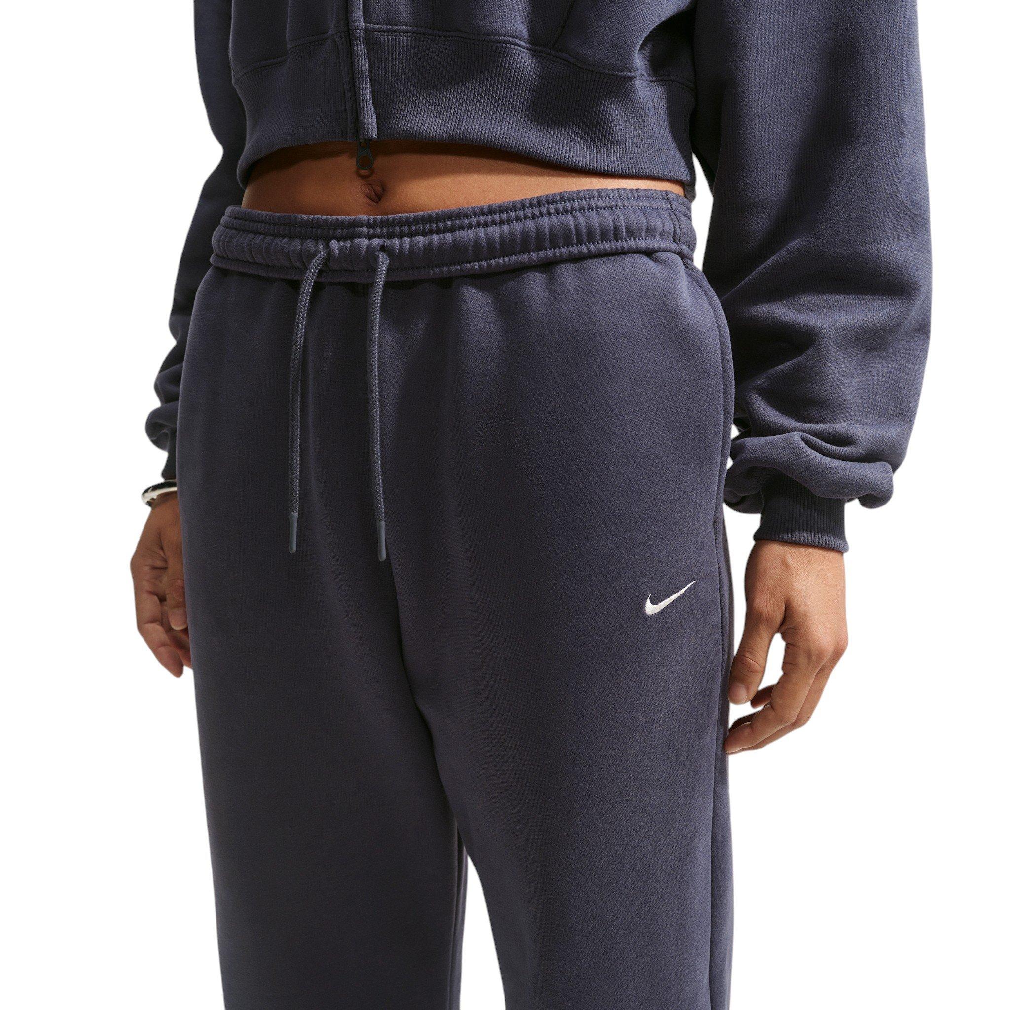 Nike Women's Studio Fleece Medium Weight HR Oversized Cuffed Trousers - Grey - GREY