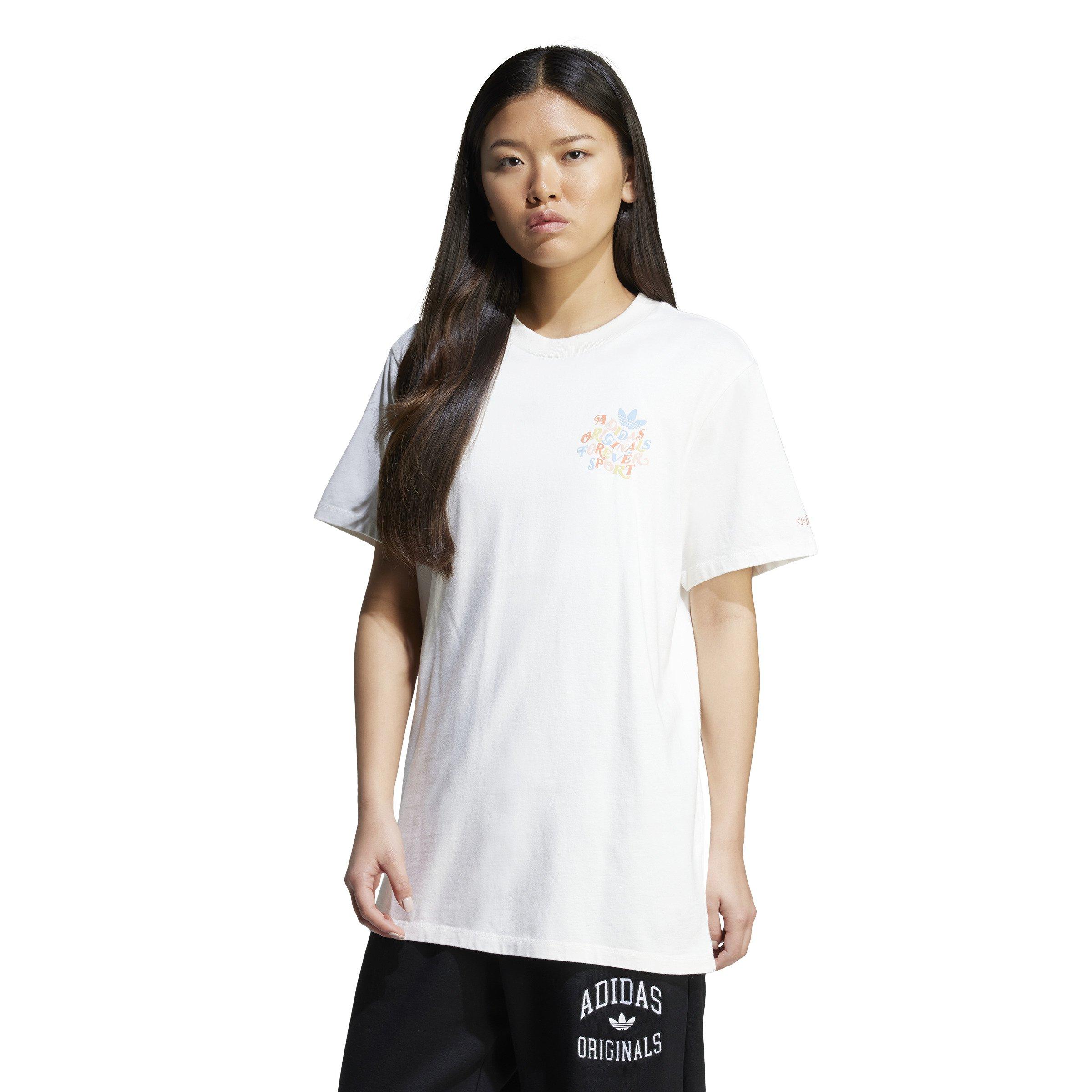 adidas Originals Women's Trefoil Series Forever Originals Loose T-Shirt -White - WHITE Thumbnail View 1