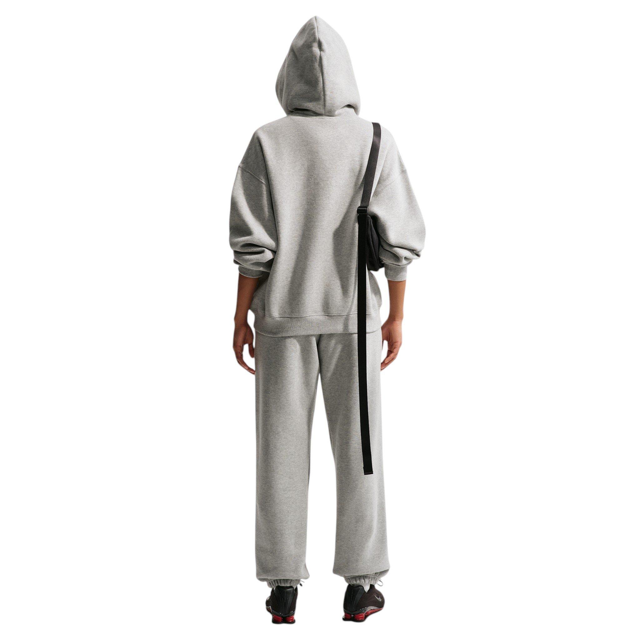 Nike Women's Studio Fleece Medium Weight HR Oversized Cuffed Pants - Dk Grey - DK GREY