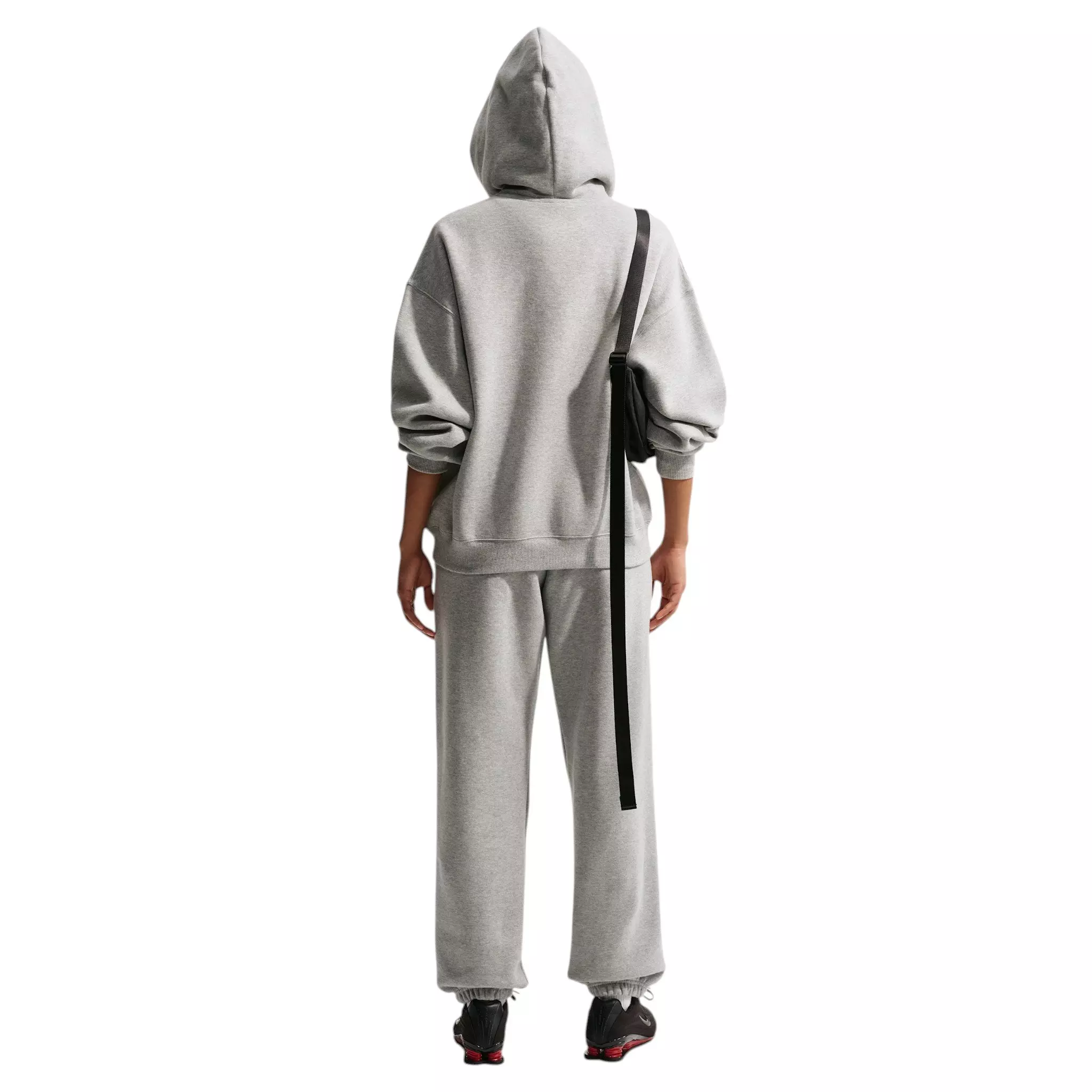 Nike Women's Studio Fleece Medium Weight HR Oversized Cuffed Pants - Dk Grey - DK GREY