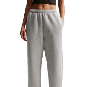 Nike Women's Studio Fleece Medium Weight HR Oversized Cuffed Pants - Dk Grey - DK GREY