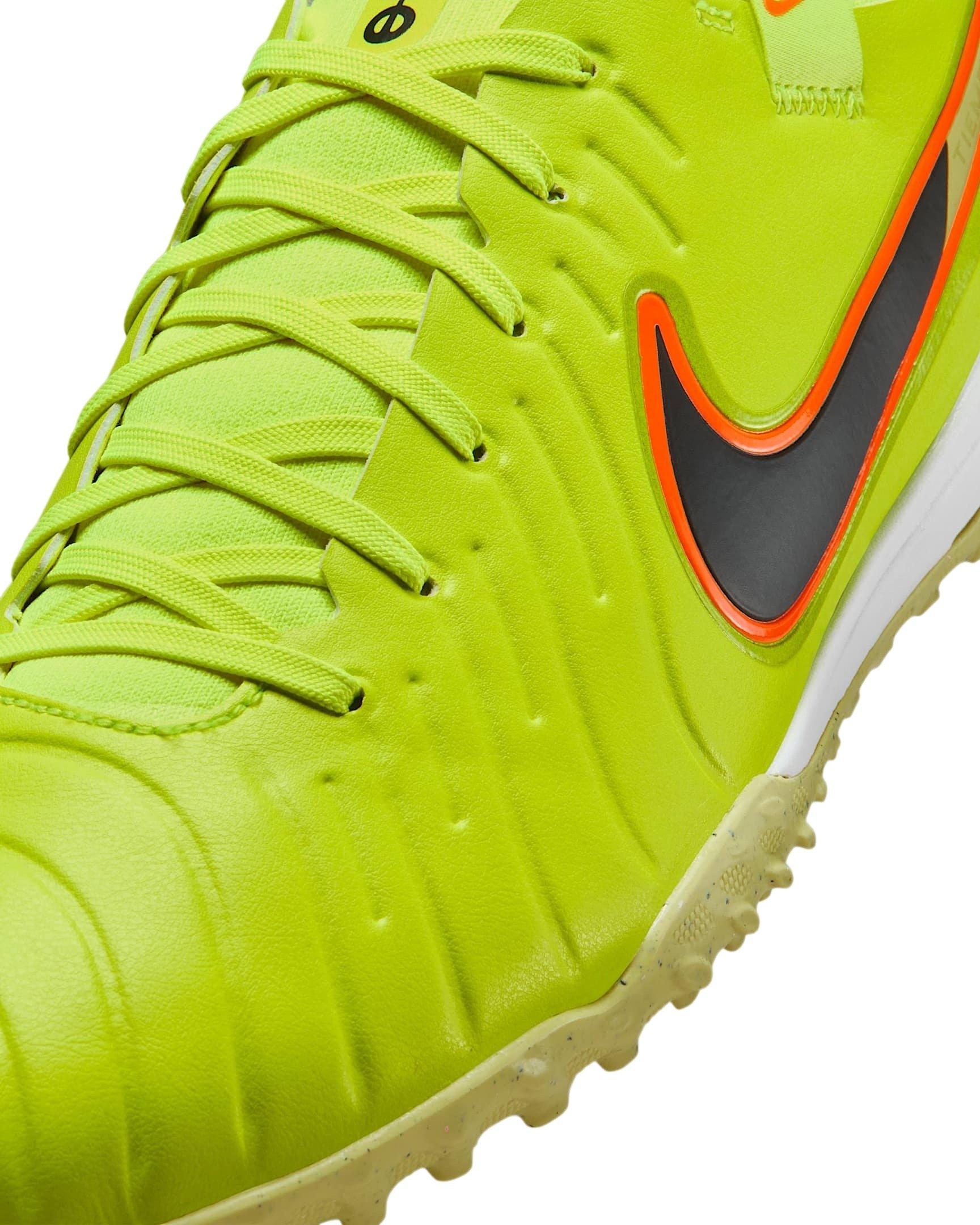 Nike Tiempo Legend 10 Pro Turf "Volt/Black" Men's Soccer Shoe - VOLT/BLACK Thumbnail View 7