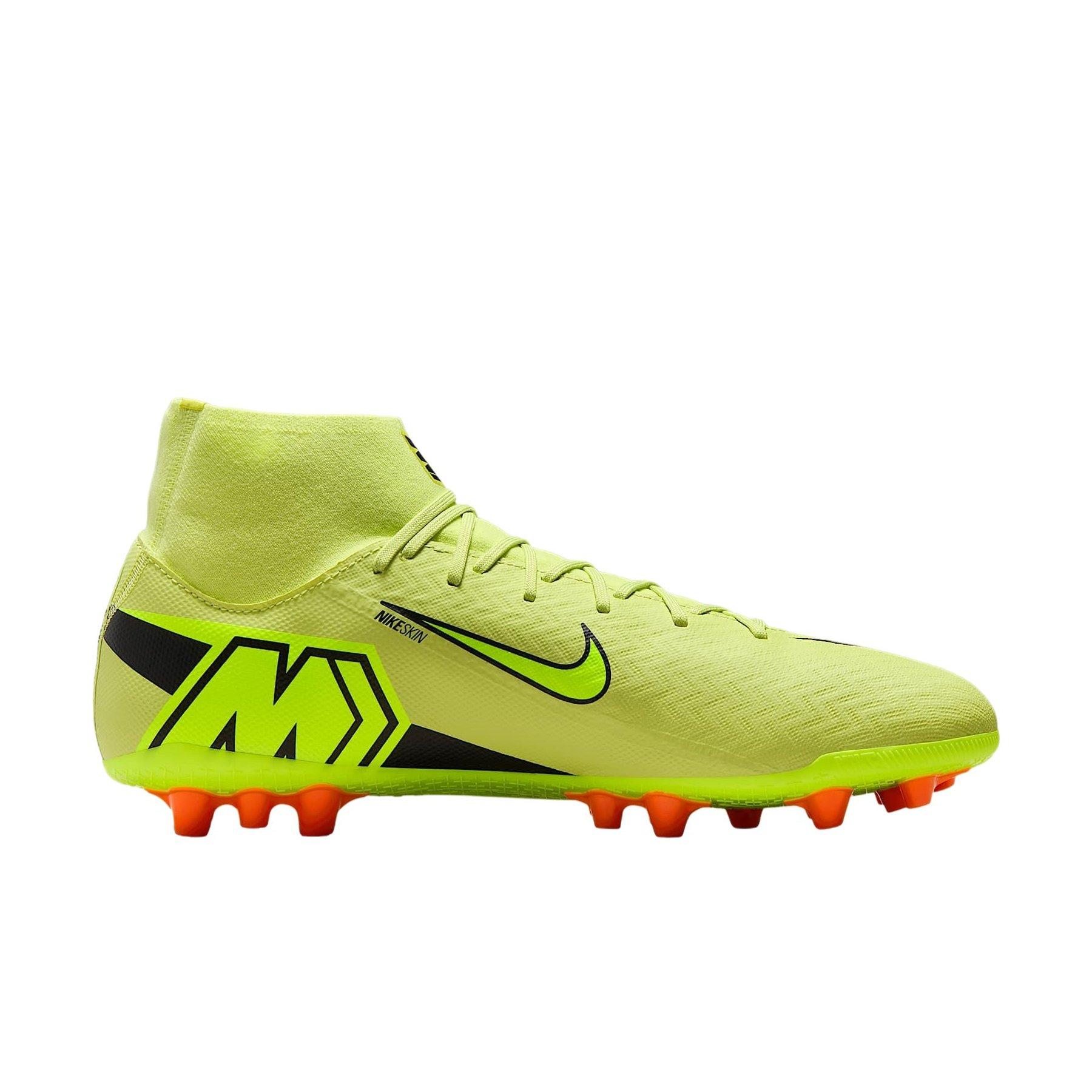 Nike Mercurial Superfly 10 Academy AG "Limelight/Hyper Crimson/Volt" Men's Soccer Cleat - LIMELIGHT/CRIMSON/VOLT Thumbnail View 1