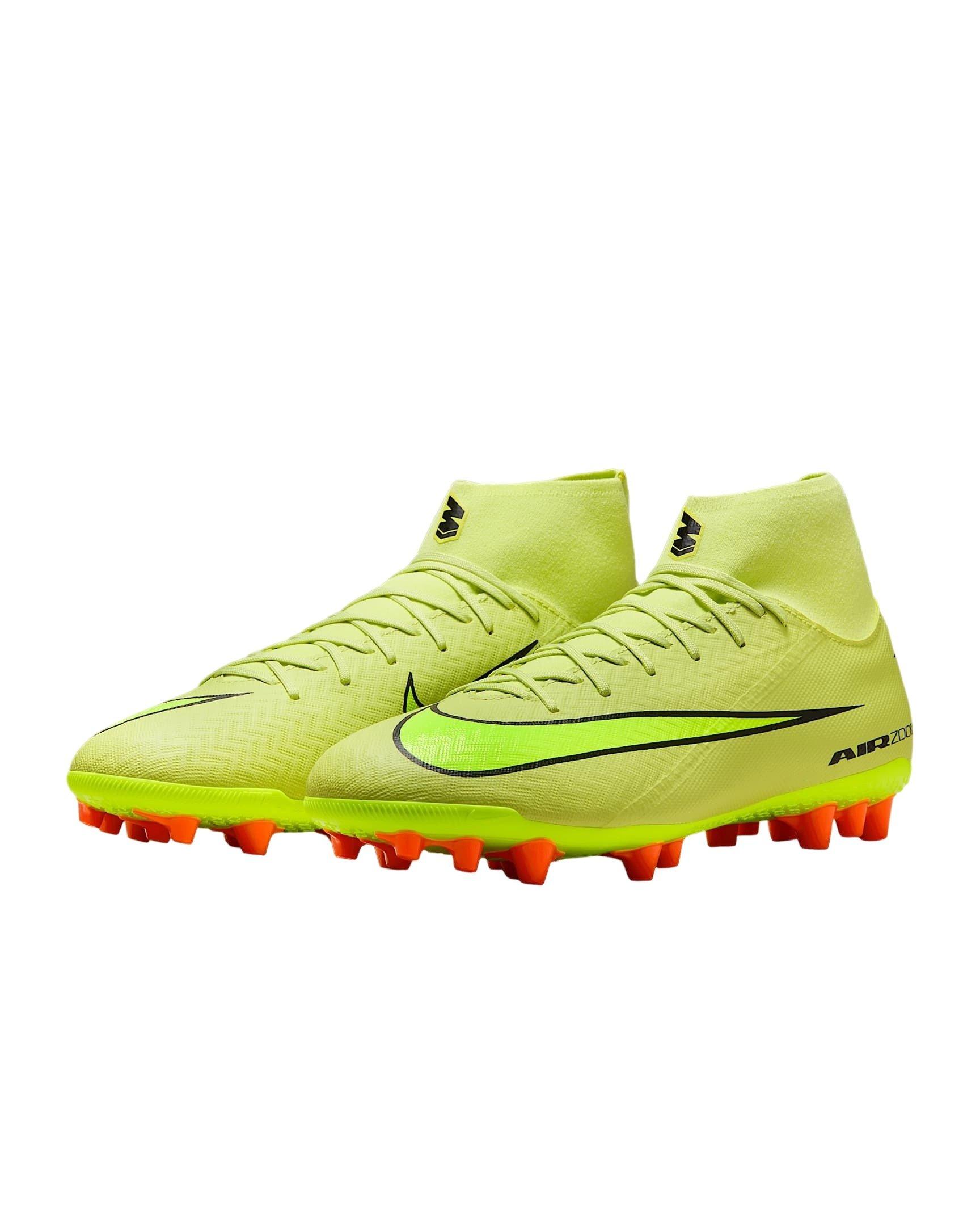 Nike Mercurial Superfly 10 Academy AG "Limelight/Hyper Crimson/Volt" Men's Soccer Cleat - LIMELIGHT/CRIMSON/VOLT Thumbnail View 3