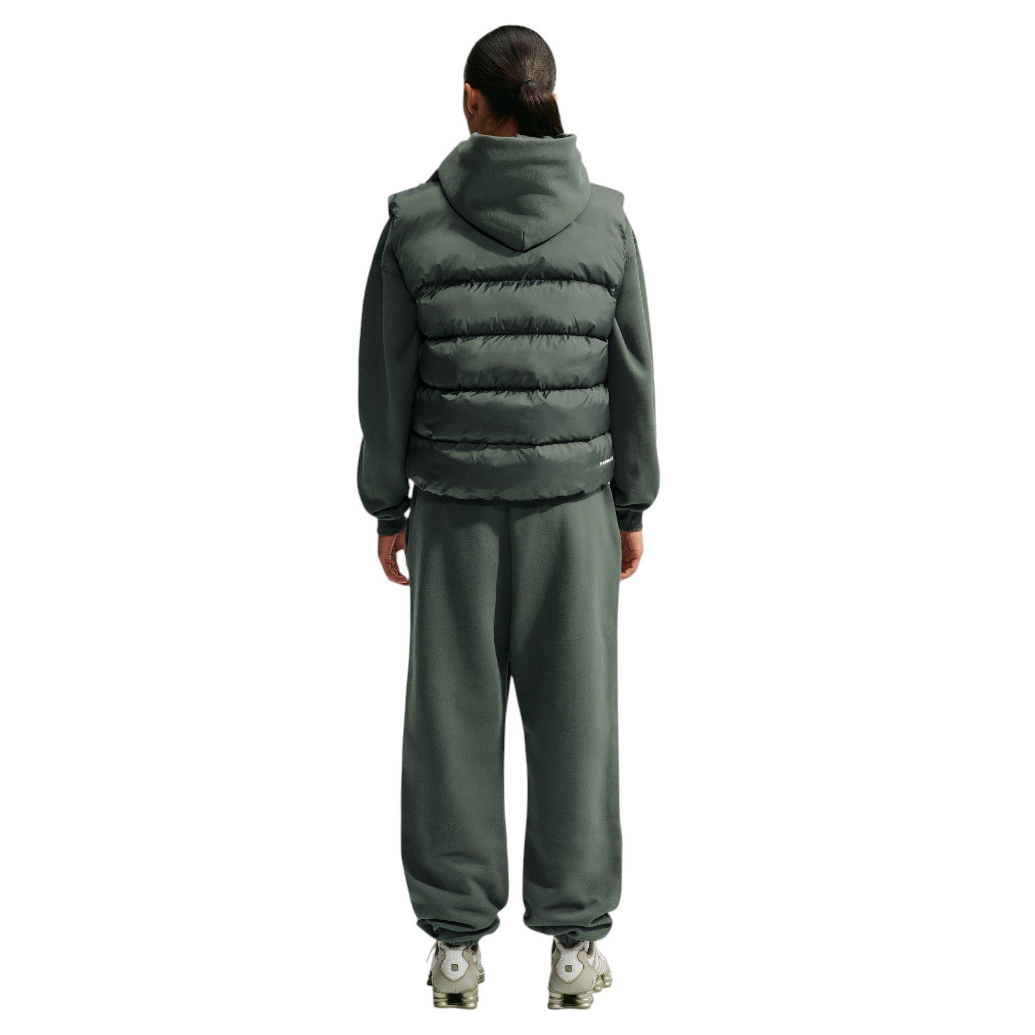 Nike Women's Studio Fleece Medium Weight HR Oversized Cuffed Trousers - Green - GREEN