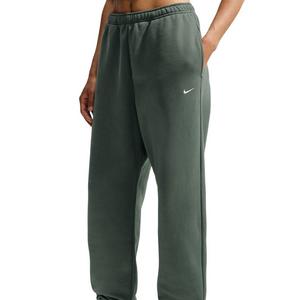 Nike Women's Studio Fleece Medium Weight HR Oversized Cuffed Trousers - Green - GREEN