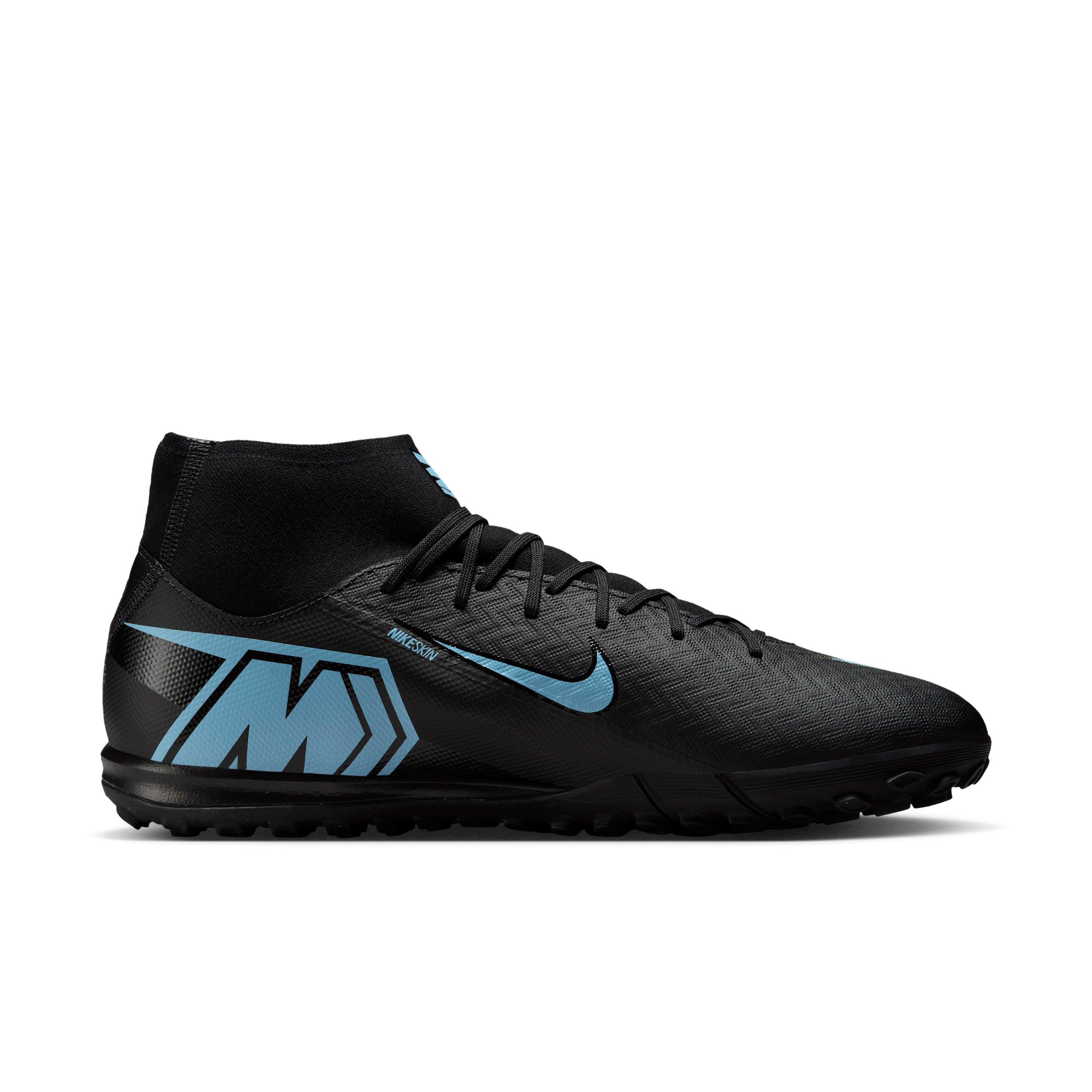 Nike Mercurial Superfly 10 Academy Turf "Black/Ice Blue" Men's Soccer Shoe - BLACK/BLUE Thumbnail View 1