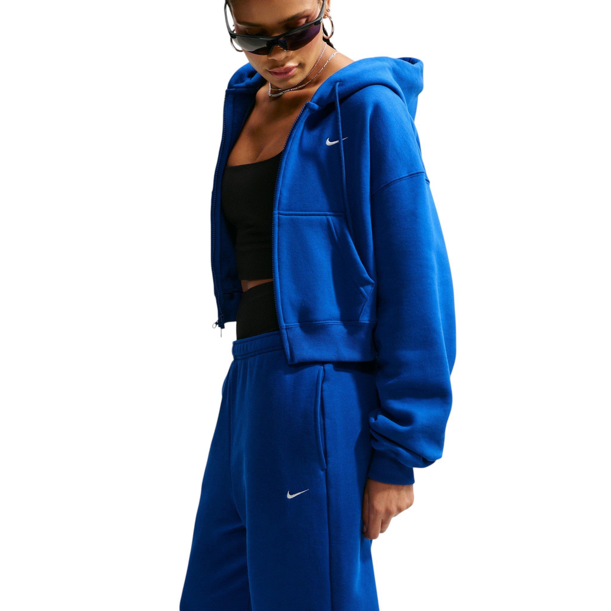 Nike Women's Studio Fleece Medium Weight HR Oversized Cuffed Trousers - Royal - ROYAL