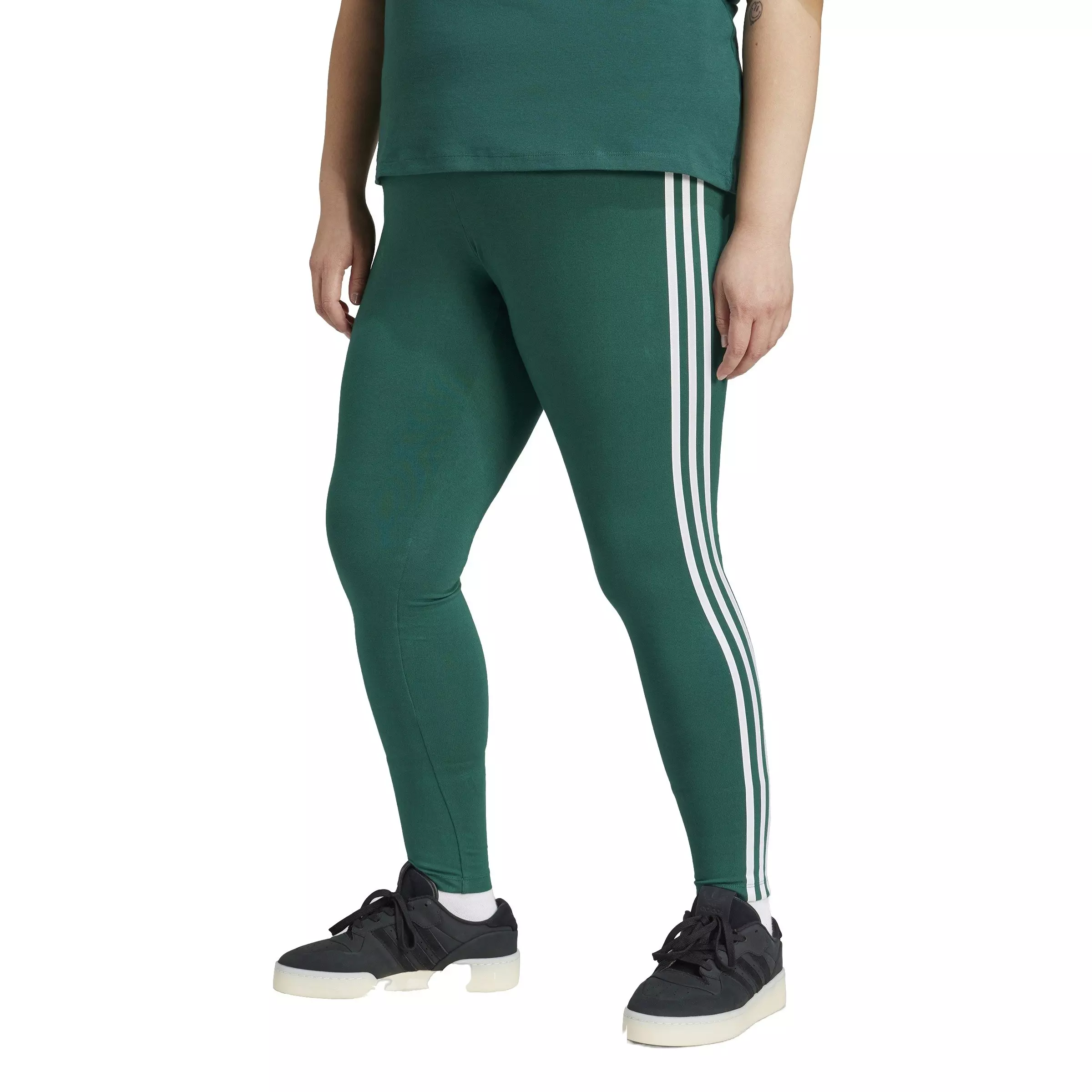adidas Originals Women's 3-Stripes adicolor Leggings -Green - GREEN