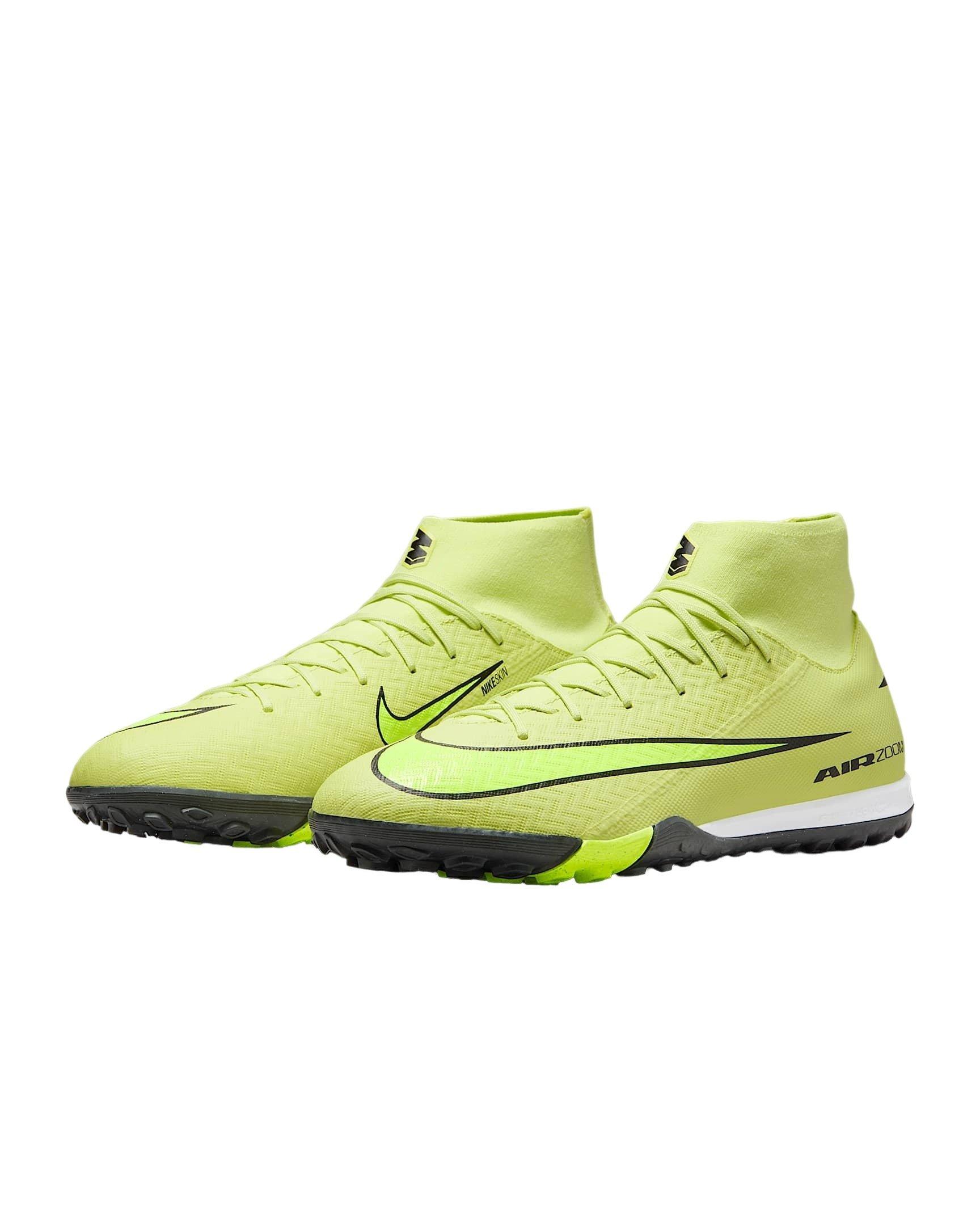 Nike Mercurial Superfly 10 Academy Turf "Limelight/Hyper Crimson/Volt" Men's Soccer Shoe - LIMELIGHT/CRIMSON/VOLT Thumbnail View 3