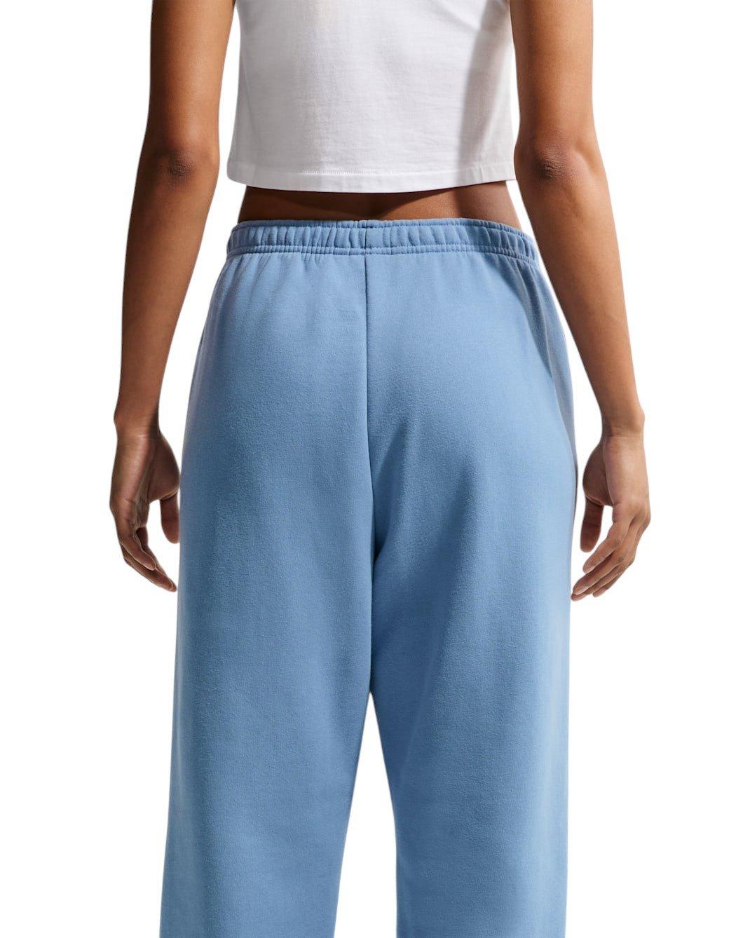 Nike Women's Studio Fleece Medium Weight HR Oversized Cuffed Trousers - Blue - BLUE Thumbnail View 2