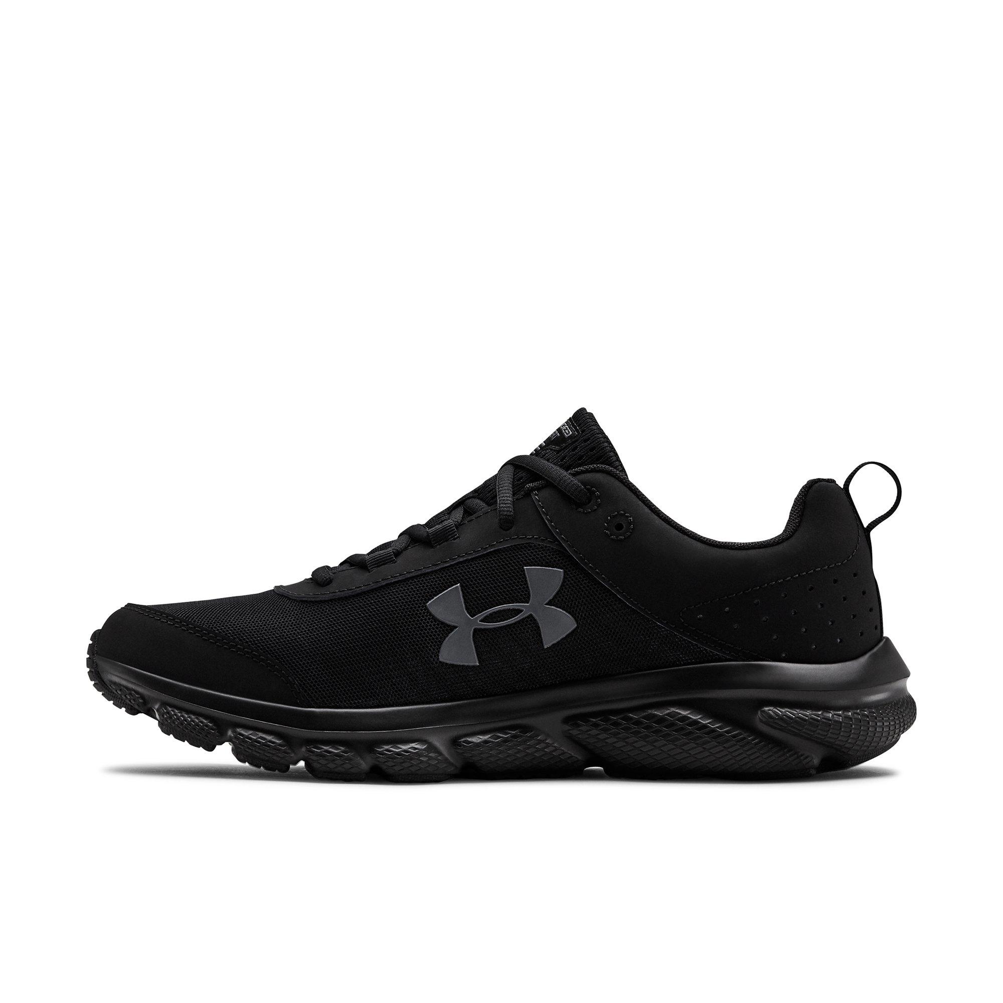 under armour all black running shoes