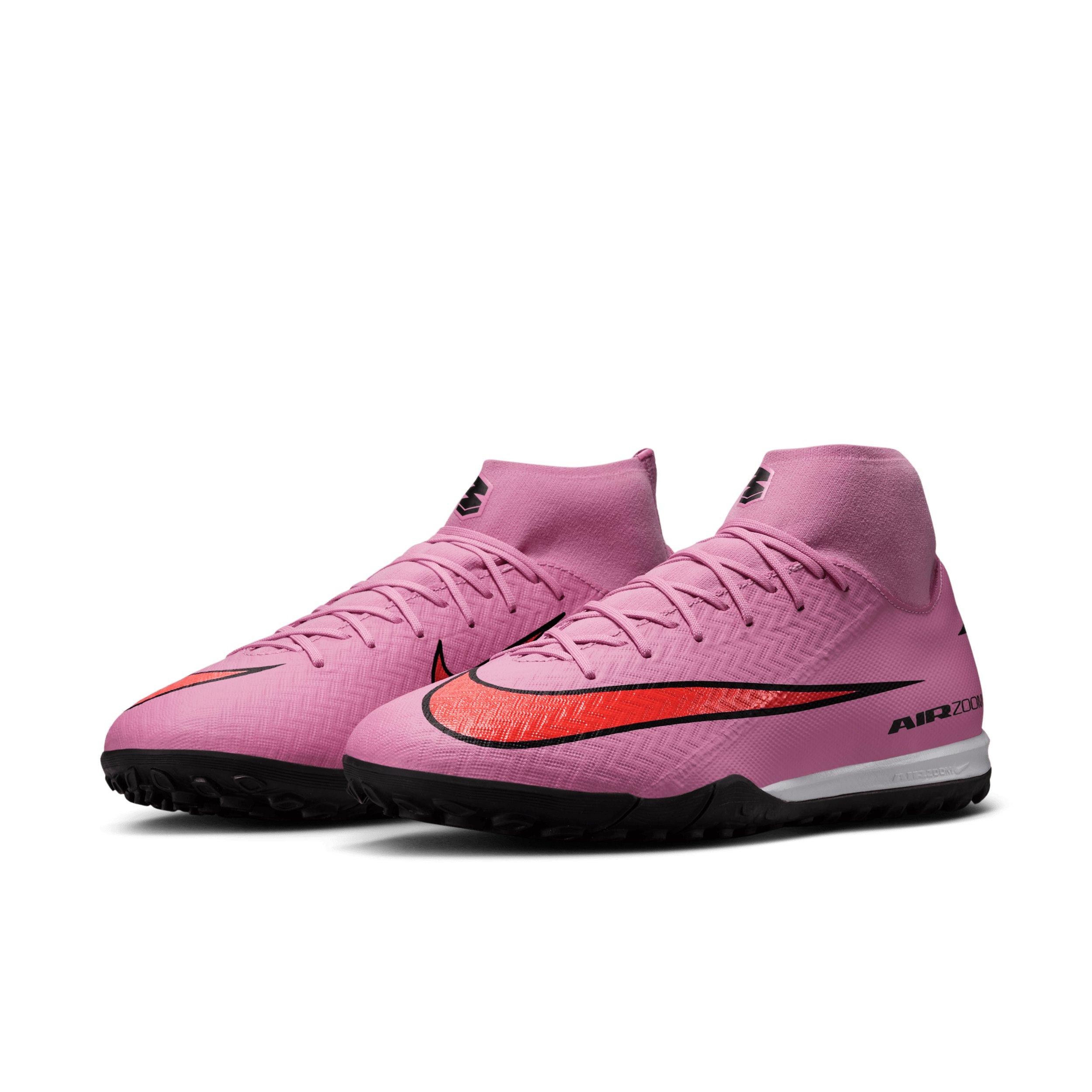 Nike Mercurial Superfly 10 Academy Turf "Magic Flamingo/Total Crimson/Black" Men's Soccer Shoe - FLAMINGO/CRIMSON/BLACK Thumbnail View 3