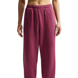 Nike Women's Studio Fleece Medium Weight HR Oversized Cuffed Pants - Pink Smoke - PINK SMOKE