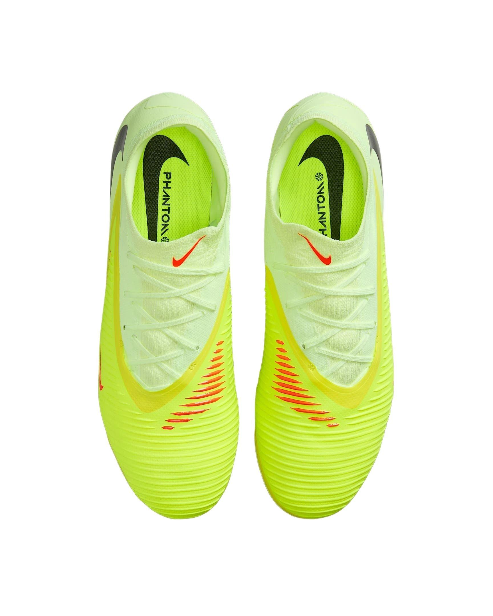 Nike Phantom 6 Low Pro FG "Hyper Crimson/Limelight/Black" Men's Soccer Cleat - CRIMSON/LIMELIGHT/BLACK Thumbnail View 4
