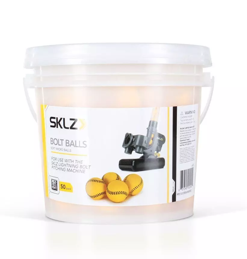 SKLZ Bolt Balls Bucket 50ct - YELLOW