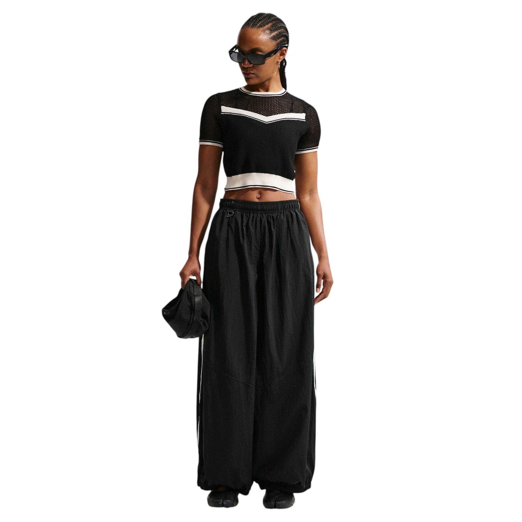 Nike Women's Sportswear Oversized High-Waisted Balloon Track Pants - Black - BLACK