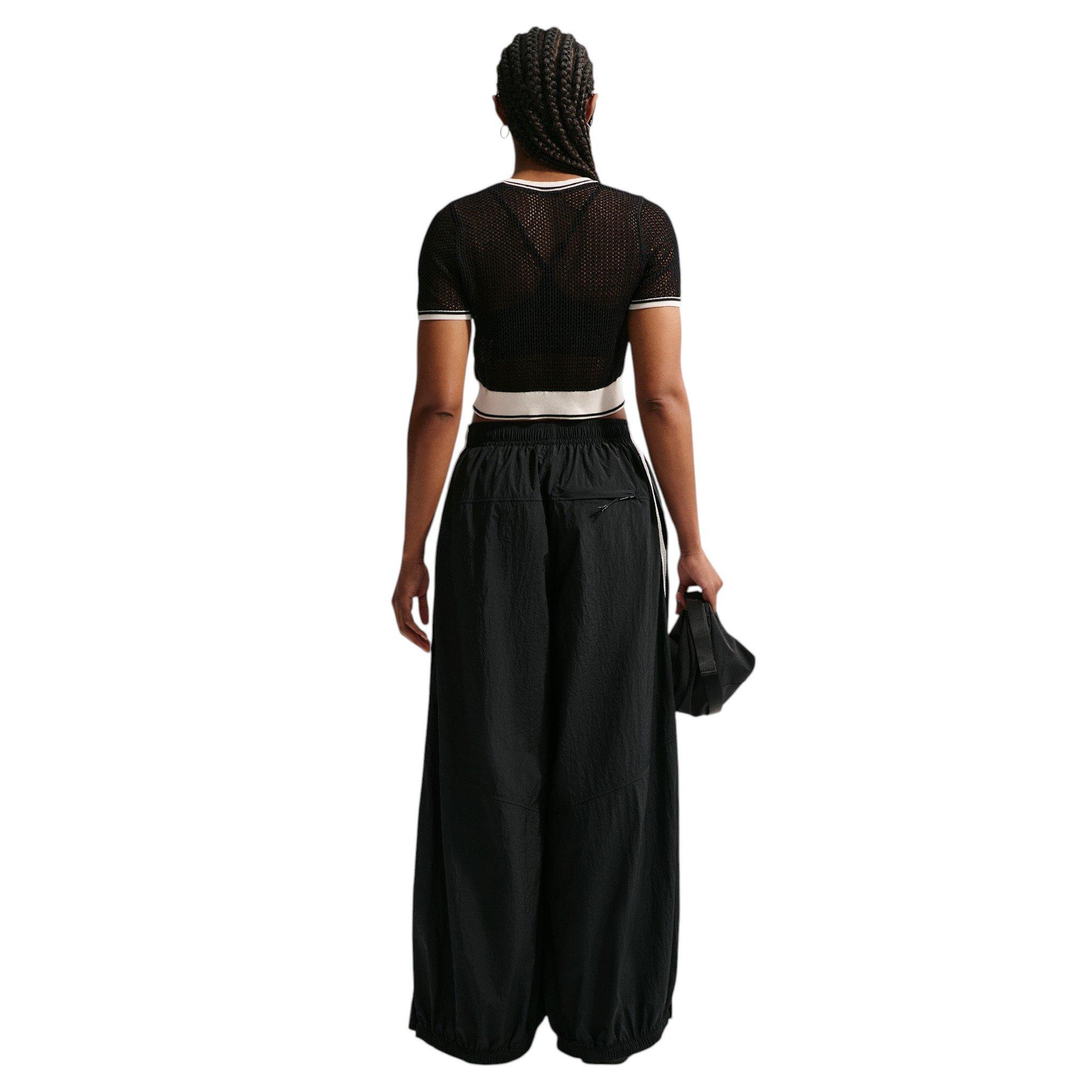 Nike Women's Sportswear Oversized High-Waisted Balloon Track Pants - Black - BLACK