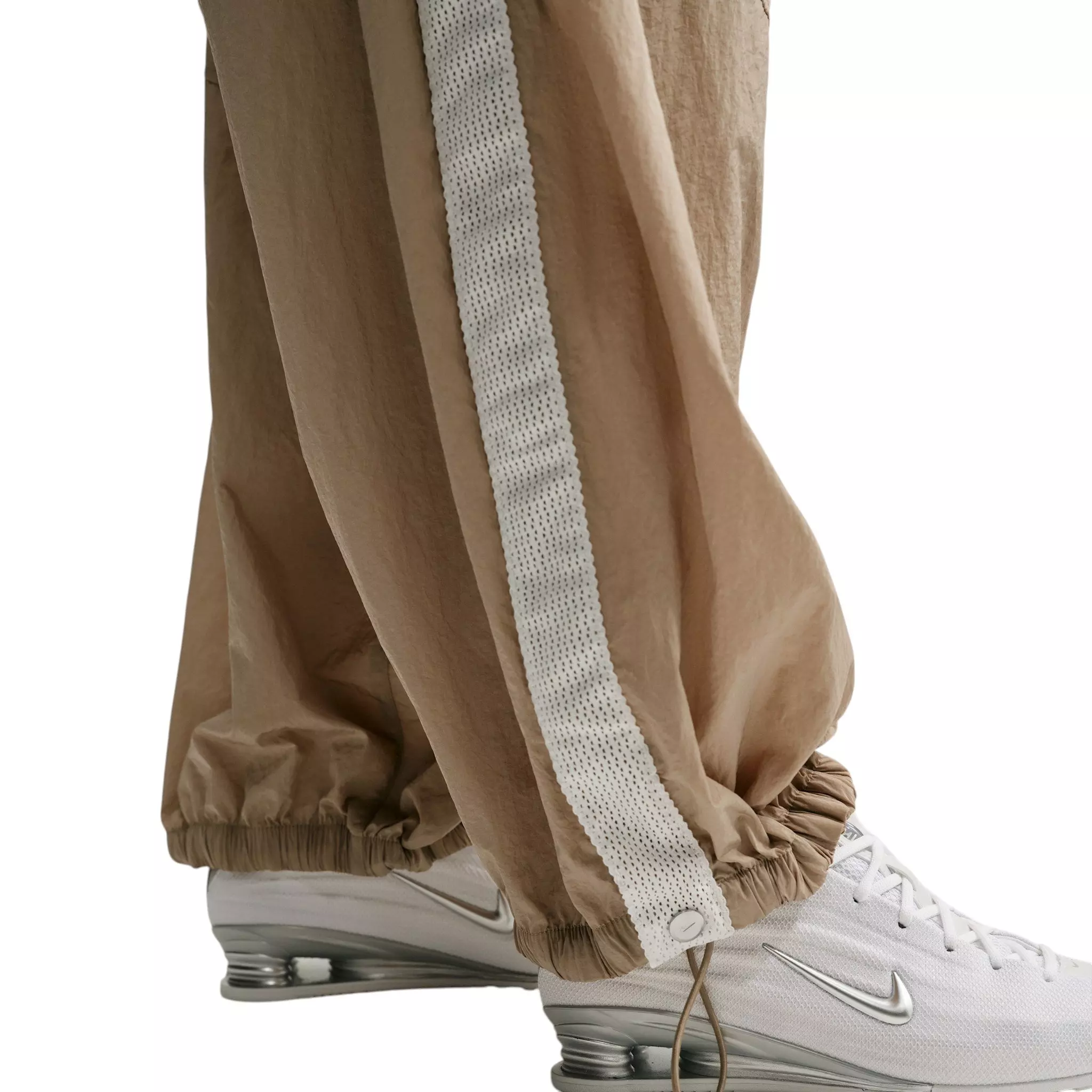 Nike Women's Sportswear Oversized High-Waisted Balloon Track Pants - Beige - BEIGE