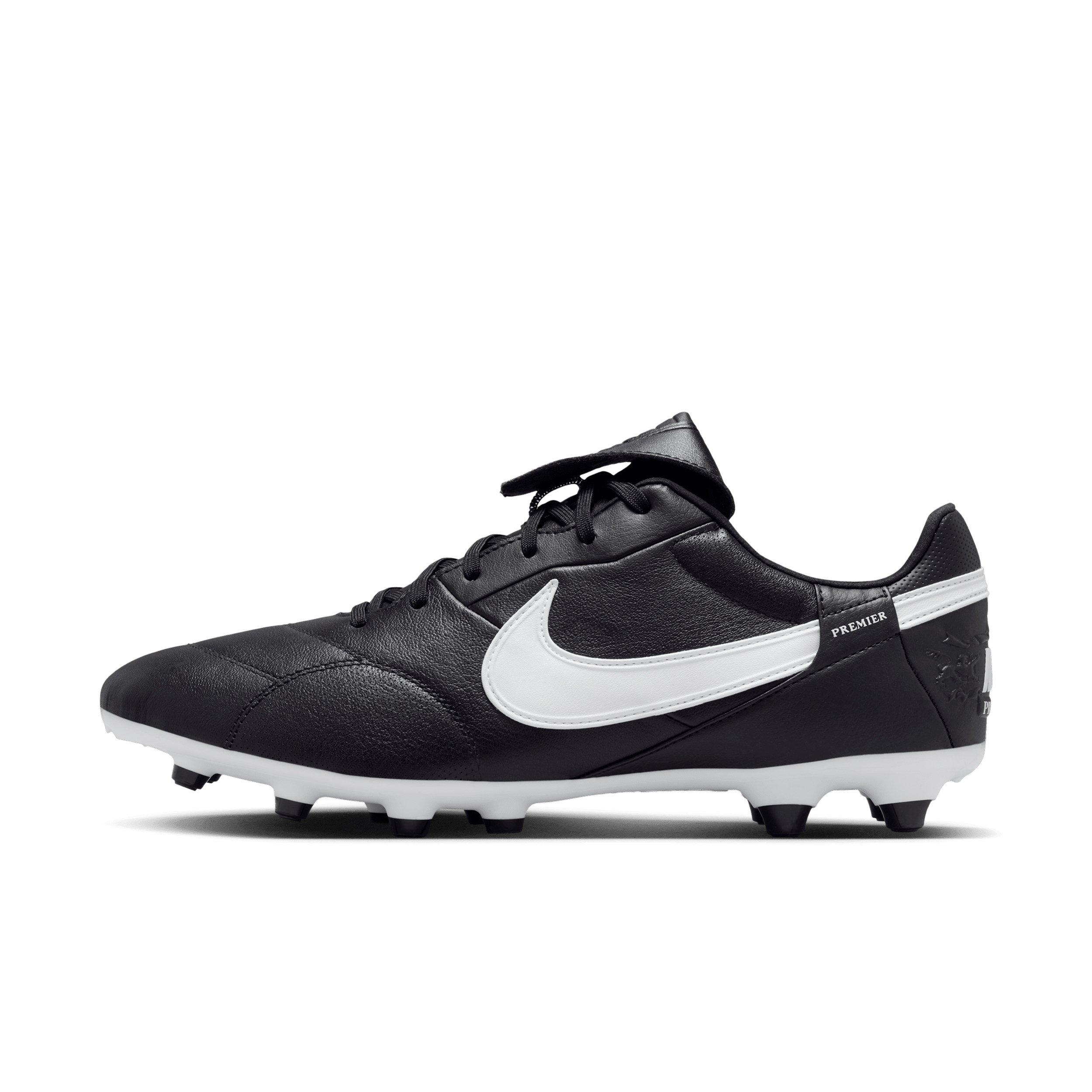 Nike Premier 3 FG "Black/White" Men's Soccer Cleat - BLACK/WHITE Thumbnail View 2