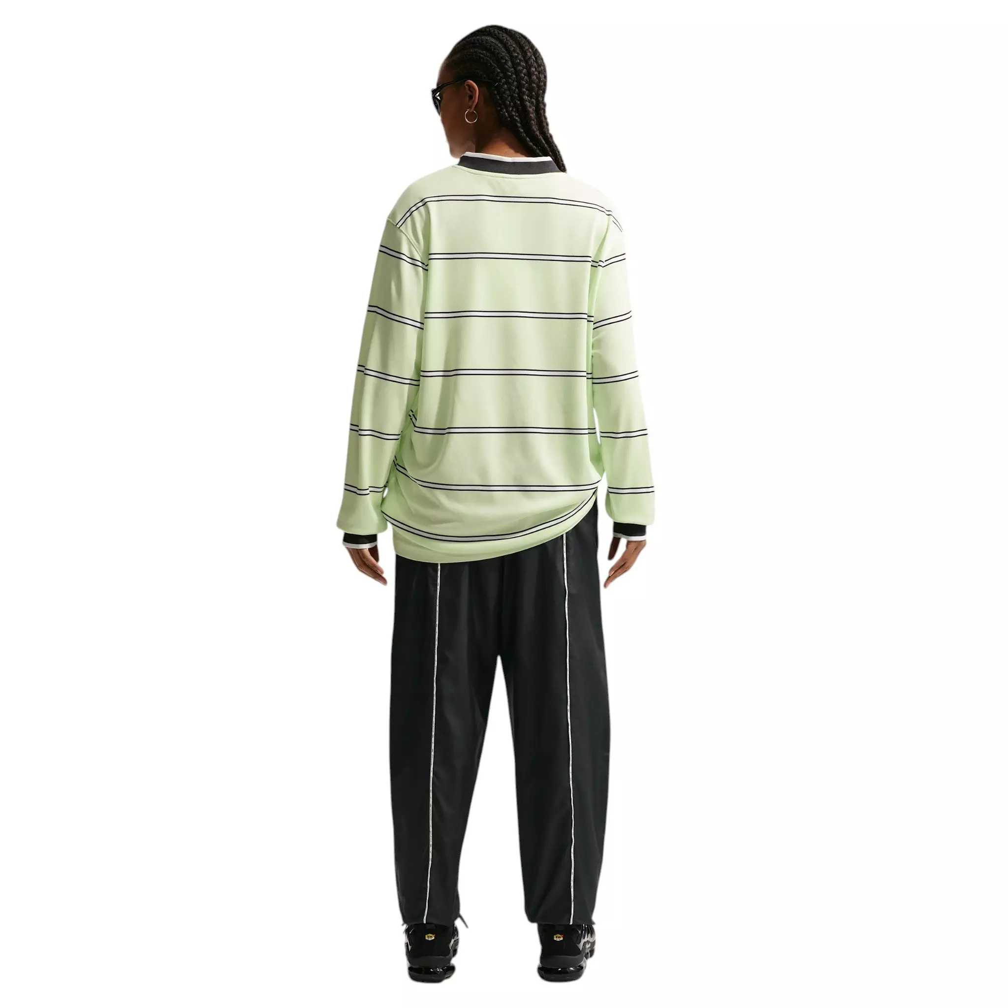 Nike Women's Sportswear Mid-Rise Repel Woven Pants - Black/Off-White - BLACK/OFF-WHITE