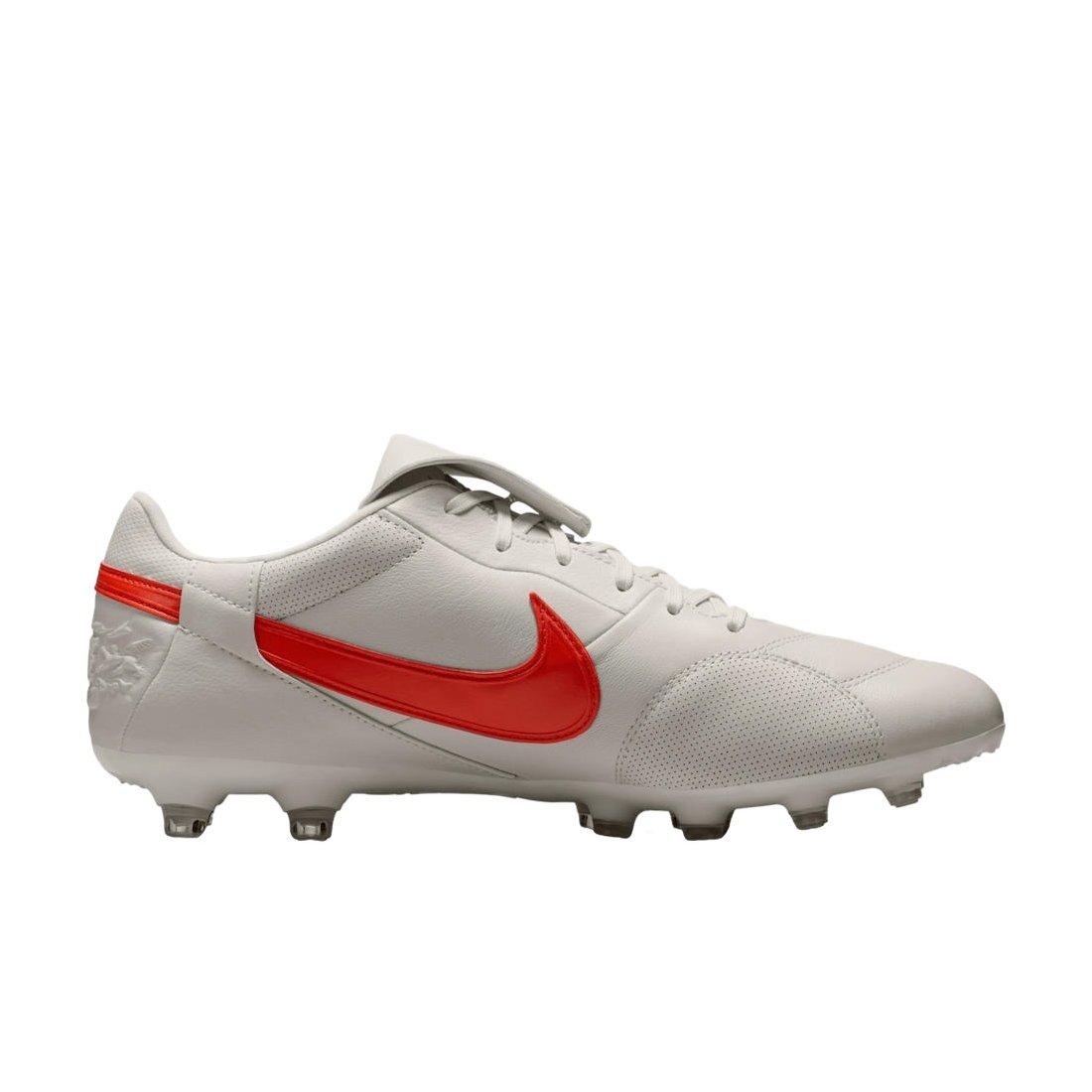 Nike Premier 3 FG "Phantom/Picante Red" Men's Soccer Cleat - GREY/RED Thumbnail View 1