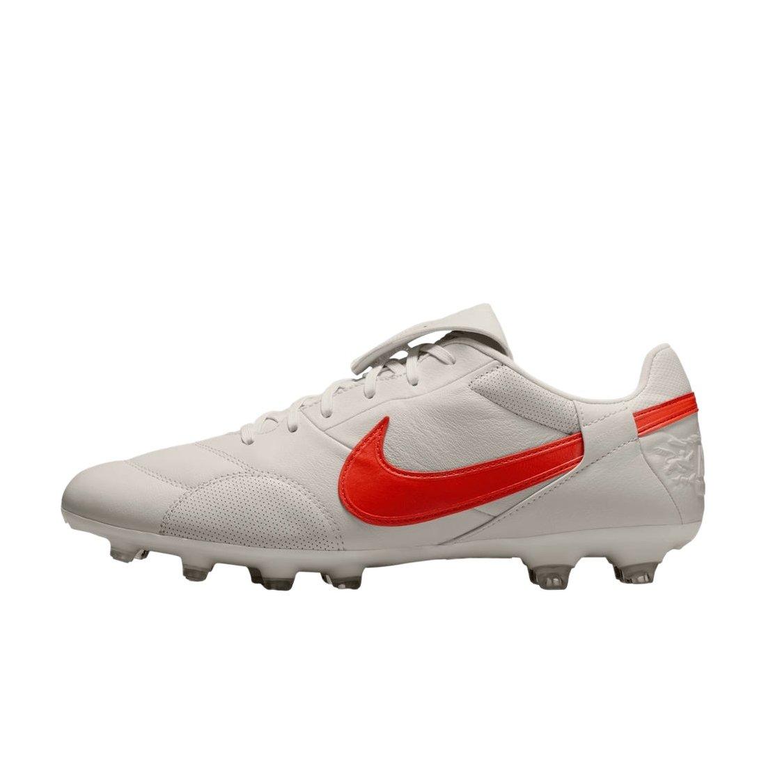 Nike Premier 3 FG "Phantom/Picante Red" Men's Soccer Cleat - GREY/RED Thumbnail View 2