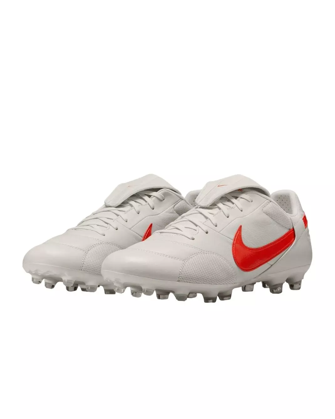 Nike Premier 3 FG "Phantom/Picante Red" Men's Soccer Cleat - GREY/RED