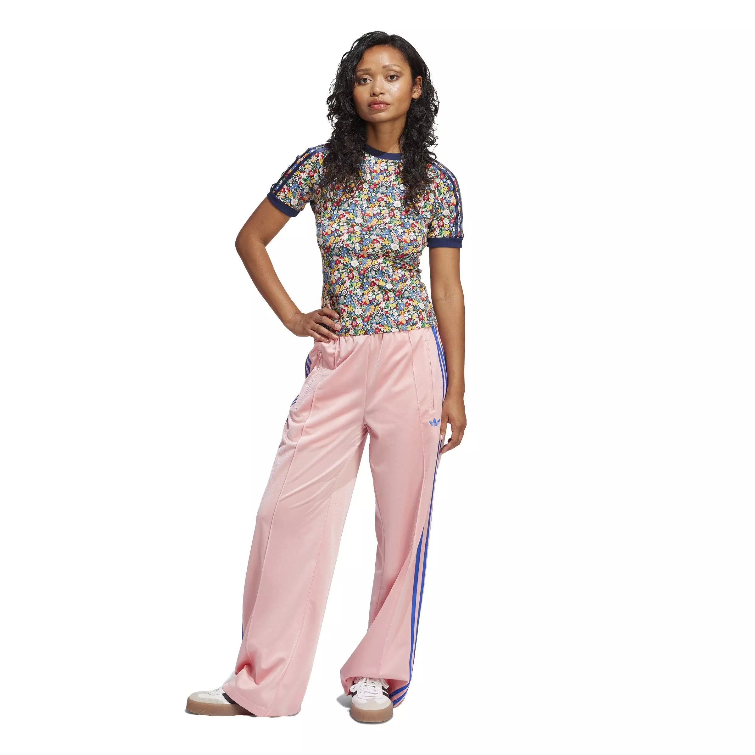 adidas Originals Women's Adicolor Classic Firebird Loose Tracksuit Bottoms -Pink - PINK
