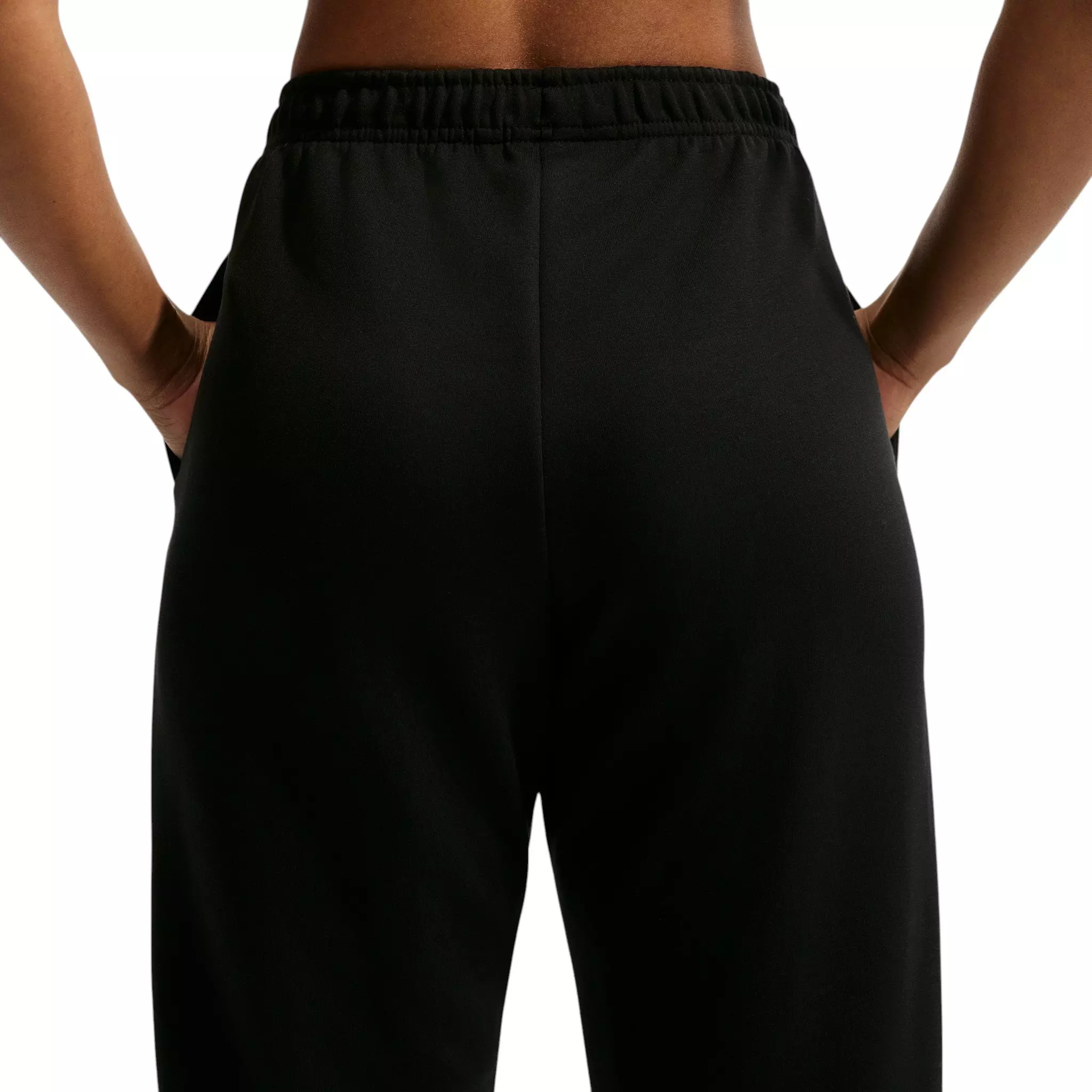 Nike Women's Studio Fleece Sport Dri-FIT Mid-Rise Pants - Black - BLACK