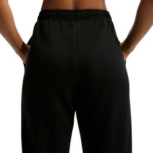 Nike Women's Studio Fleece Sport Dri-FIT Mid-Rise Pants - Black - BLACK