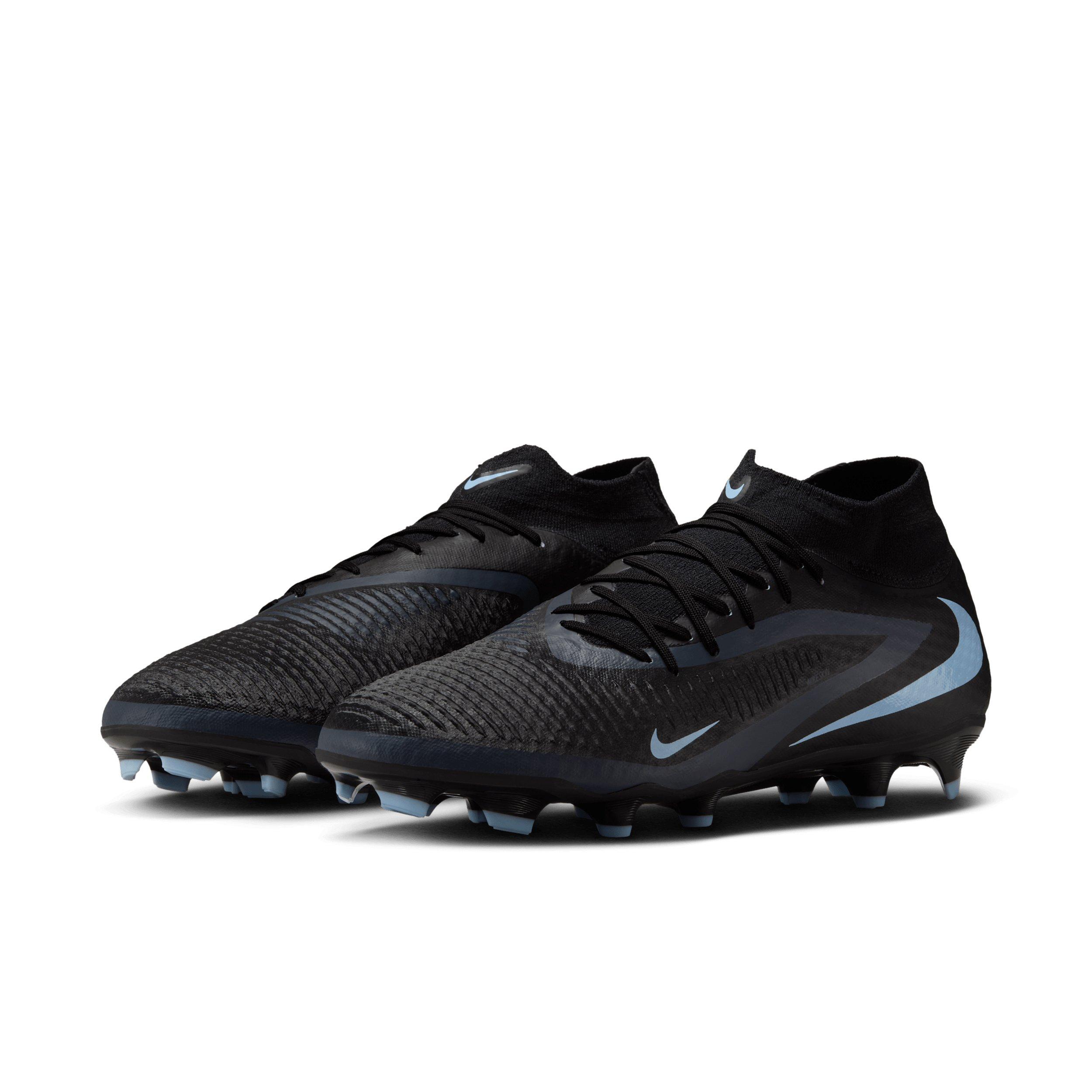 Nike Phantom 6 High Academy MG "Black/Black" Men's Soccer Cleat - BLACK/BLACK Thumbnail View 3