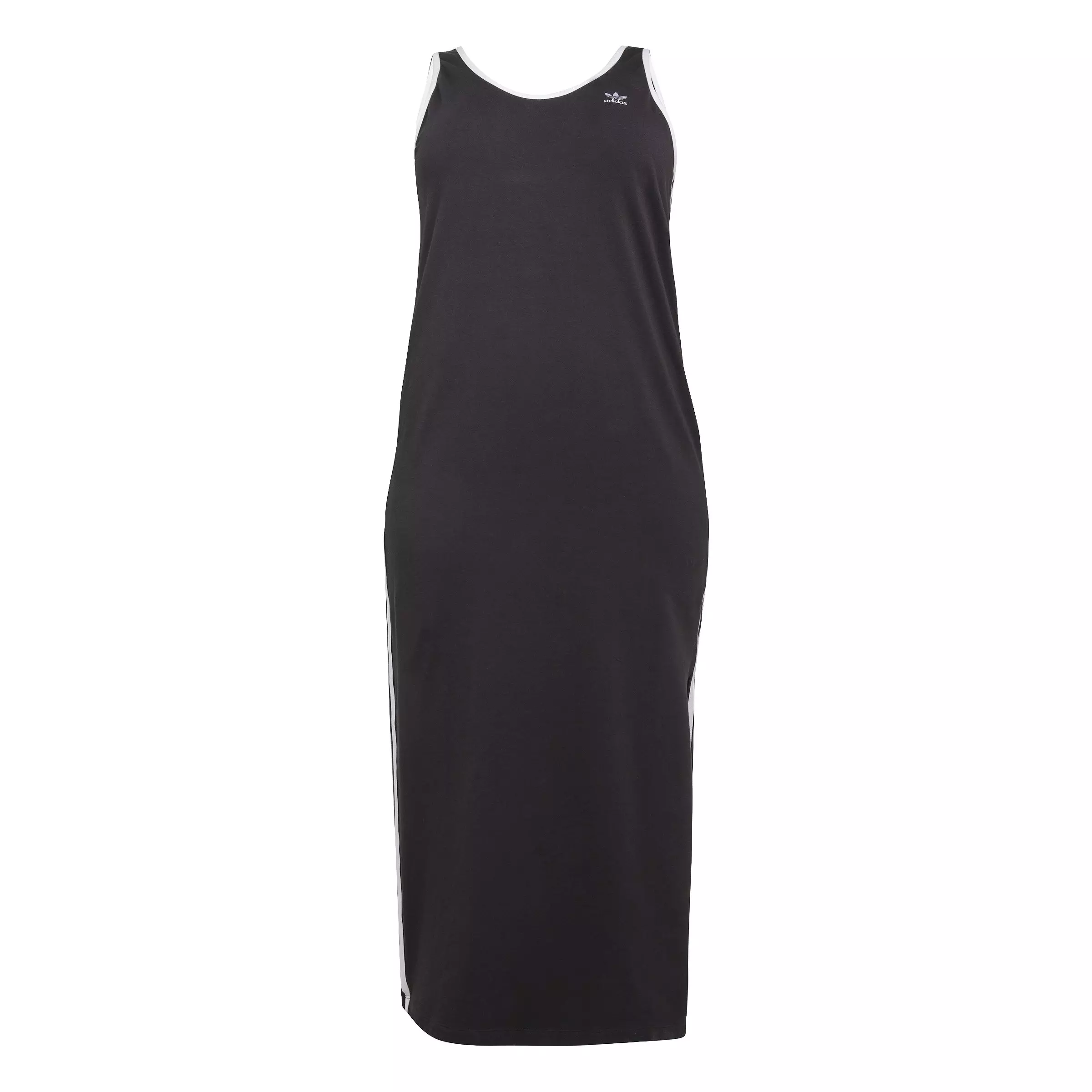 adidas Originals Women's 3-Stripes Adicolor Tank Maxi Dress -Black - BLACK