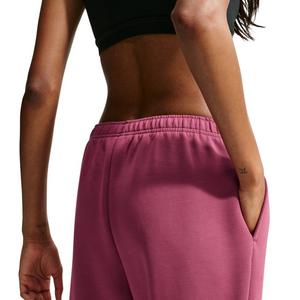 Nike Women's Studio Fleece Sport Dri-FIT Mid-Rise Pants - Pink Smoke