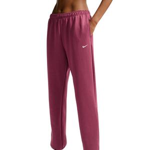 Nike Women's Studio Fleece Sport Dri-FIT Mid-Rise Pants - Pink Smoke