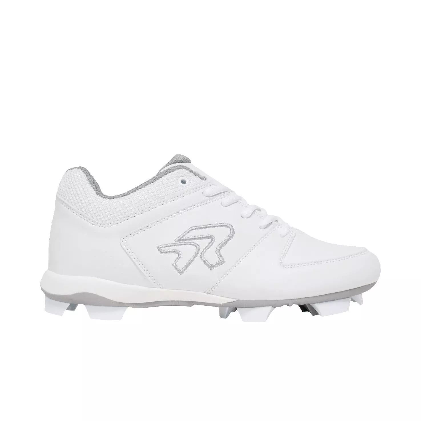 RIP-IT Ringor Flite "White/Silver" Women's Wide Softball Cleat - WHITE/SILVER