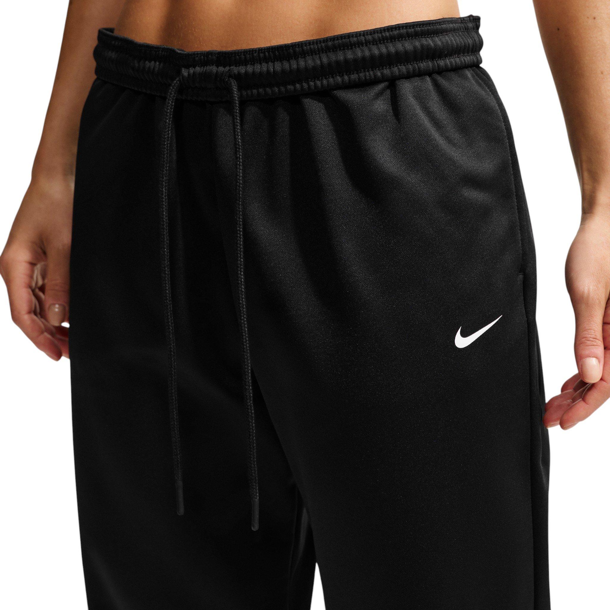 Nike Women's Studio Fleece Sport Dri-FIT Mid-Rise Pants - Black - BLACK