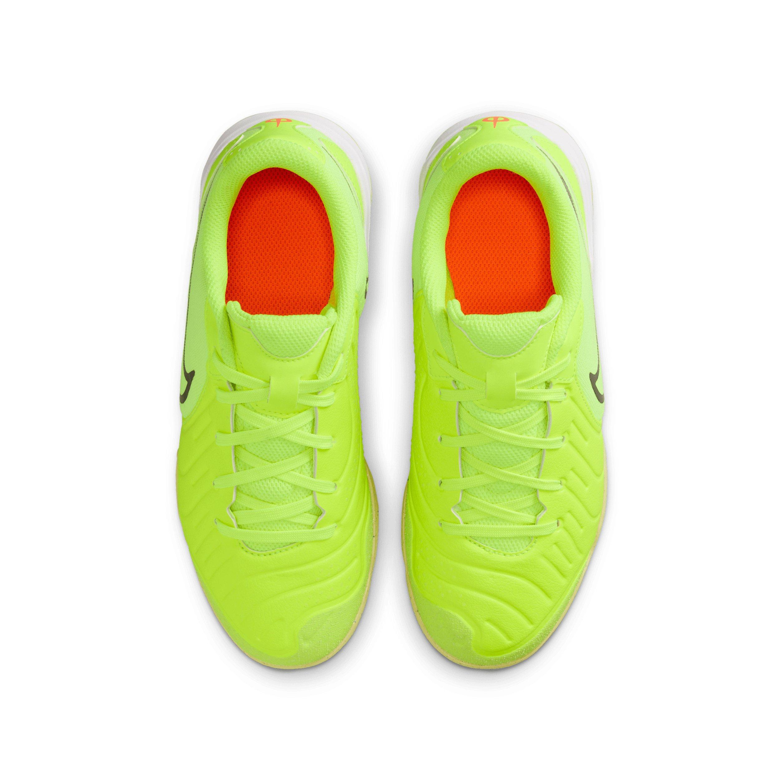 Nike Jr. Tiempo Legend 10 Academy IC Grade School Kids' "Volt/Black" Soccer Shoe