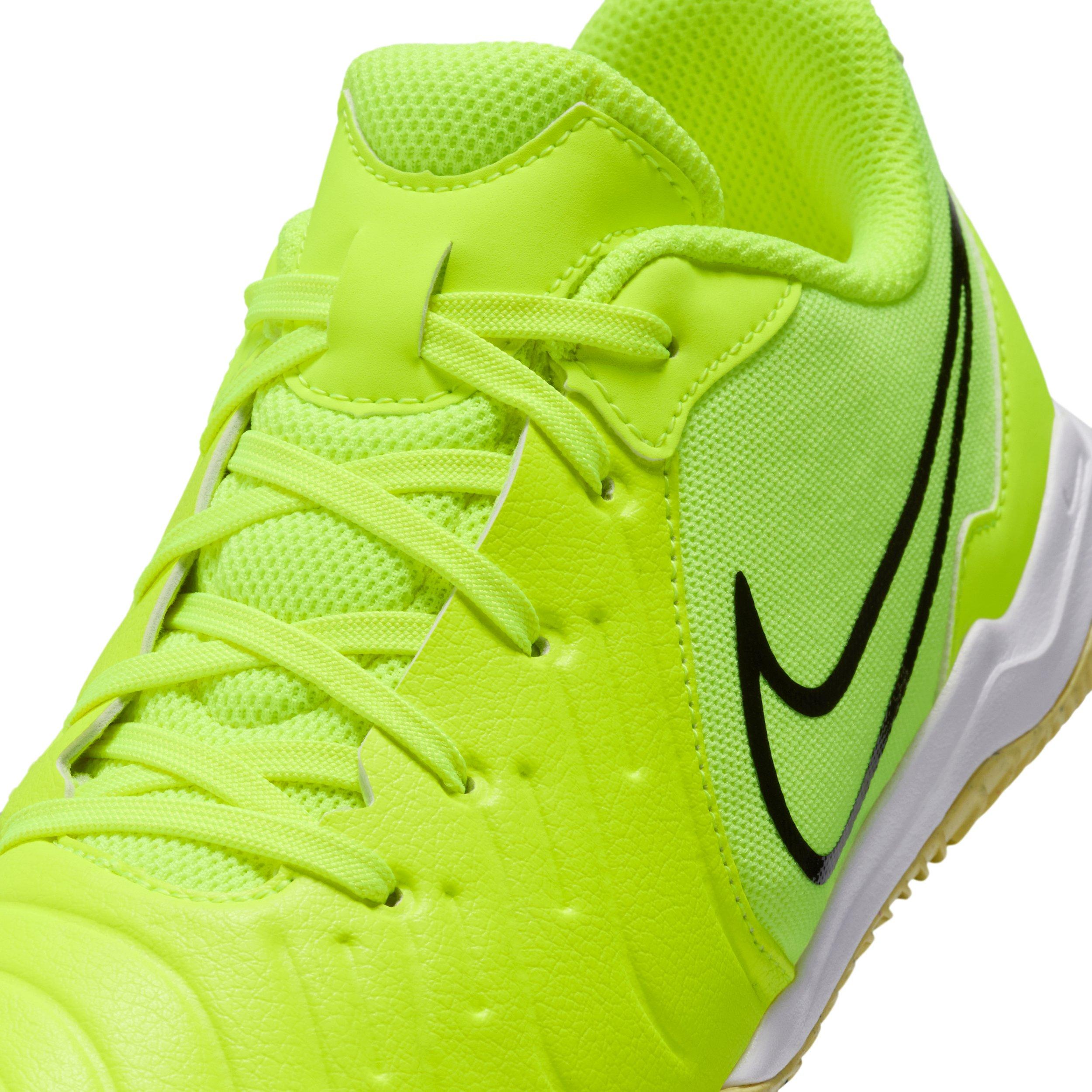Nike Jr. Tiempo Legend 10 Academy IC Grade School Kids' "Volt/Black" Soccer Shoe