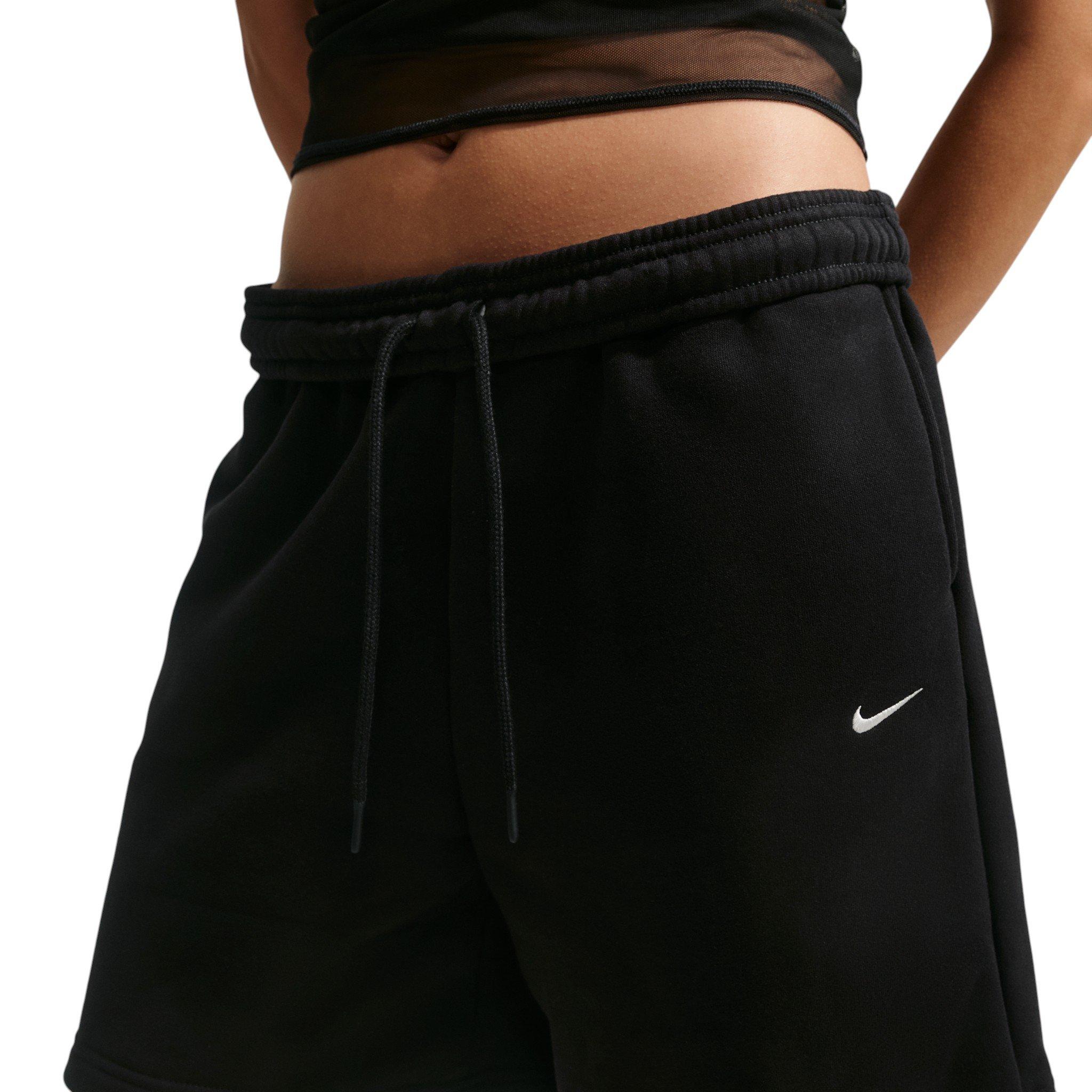 Nike Women's Studio Fleece Med-Weight Oversized HR Cargo Pants - Black - BLACK