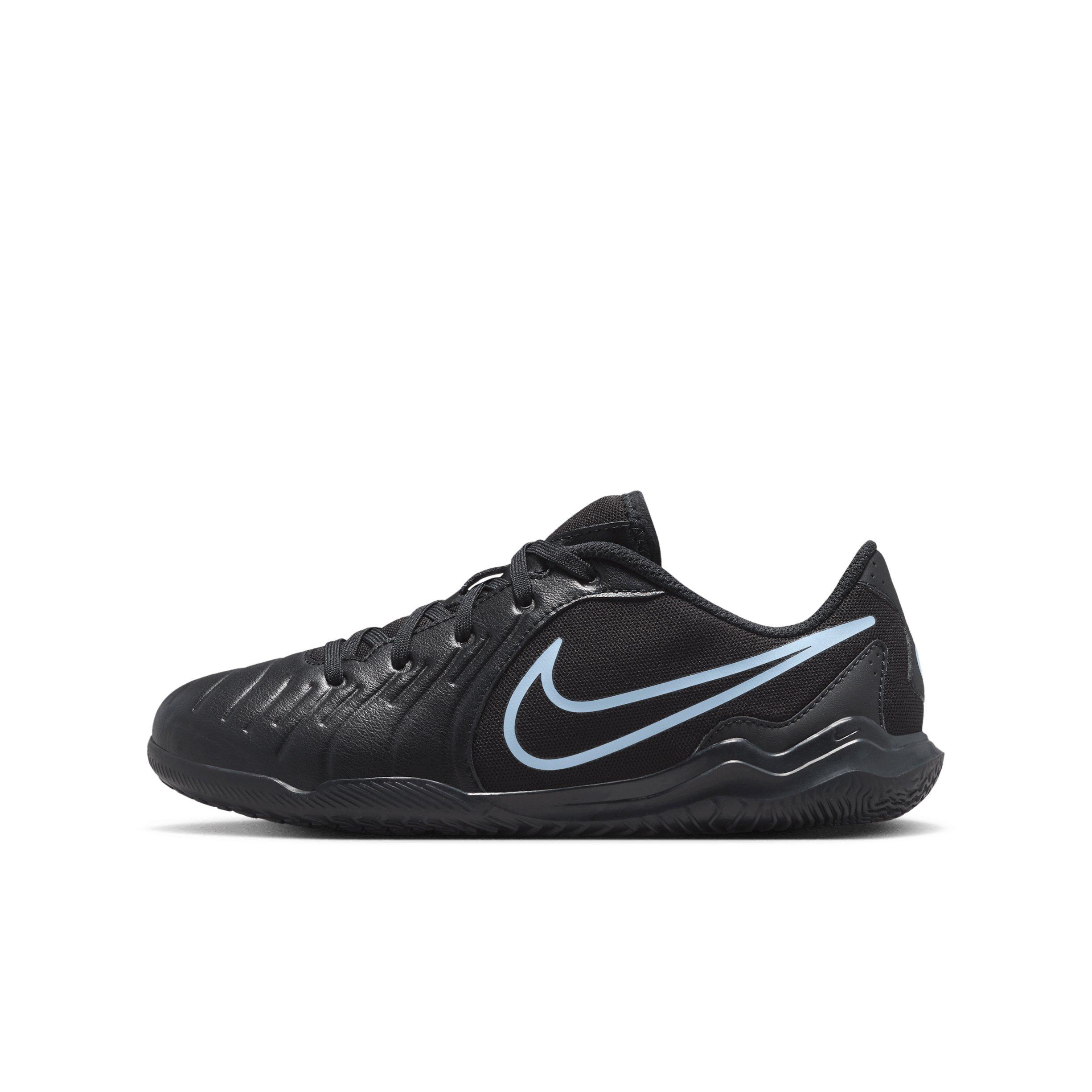 Nike Jr. Tiempo Legend 10 Club IC Grade School Kids' "Black/Black" Soccer Shoe