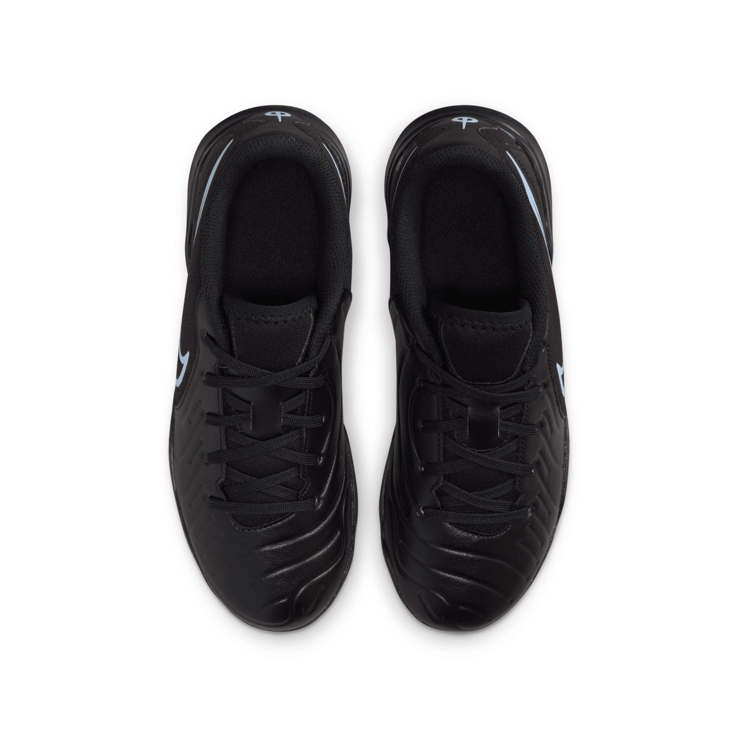 Nike Jr. Tiempo Legend 10 Club IC Grade School Kids' "Black/Black" Soccer Shoe