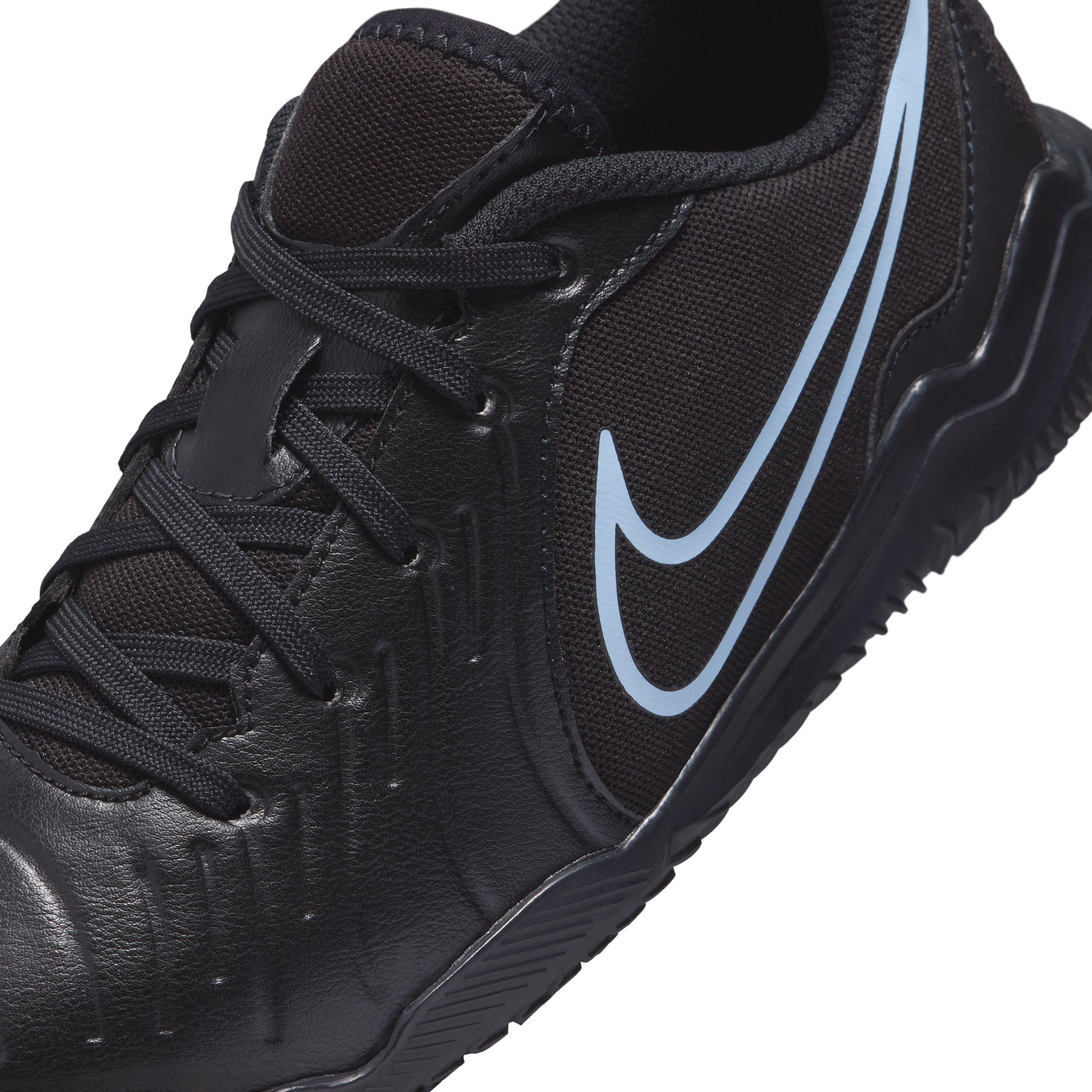 Nike Jr. Tiempo Legend 10 Club IC Grade School Kids' "Black/Black" Soccer Shoe