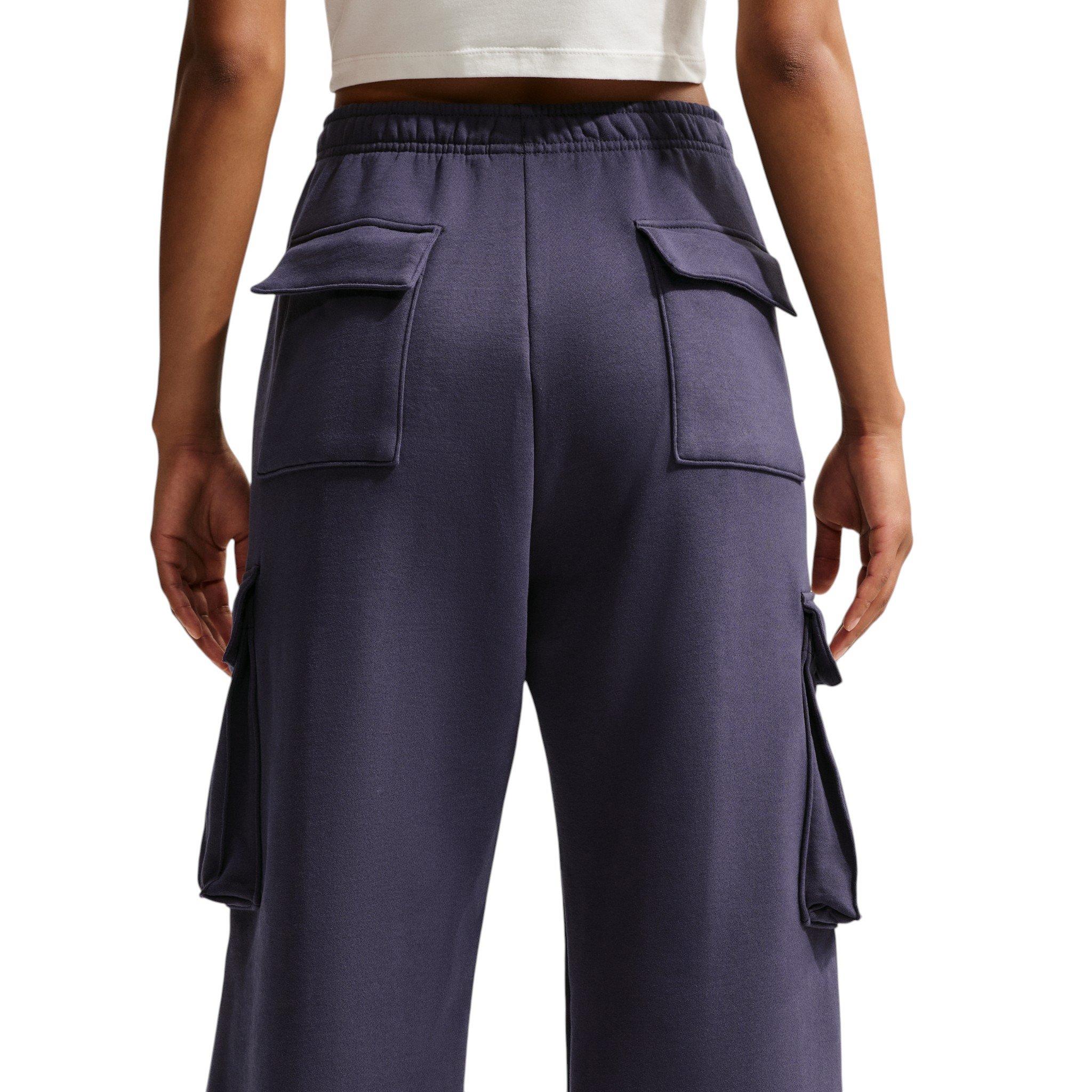 Nike Women's Studio Fleece Med Weight Oversized High-Rise Cargo Pants - Gridiron - GRIDIRON