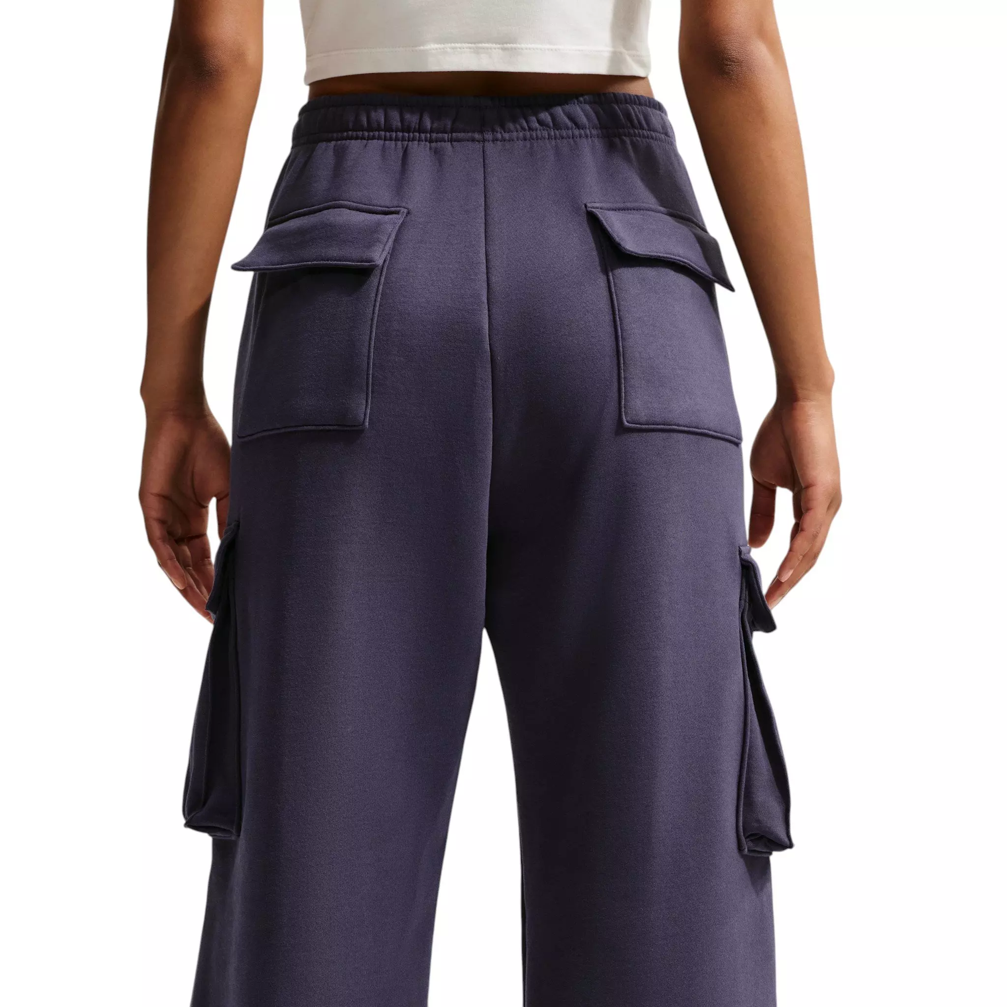 Nike Women's Studio Fleece Med Weight Oversized High-Rise Cargo Pants - Gridiron - GRIDIRON