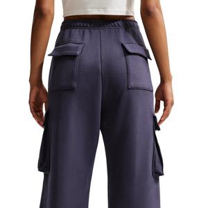 Nike Women's Studio Fleece Med Weight Oversized High-Rise Cargo Pants - Gridiron - GRIDIRON
