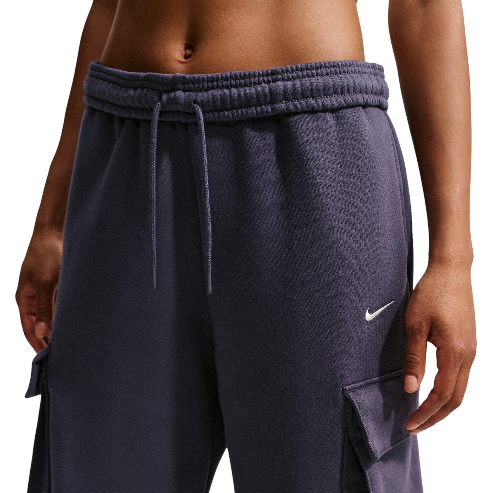 Nike Women's Studio Fleece Med Weight Oversized High-Rise Cargo Pants - Gridiron - GRIDIRON