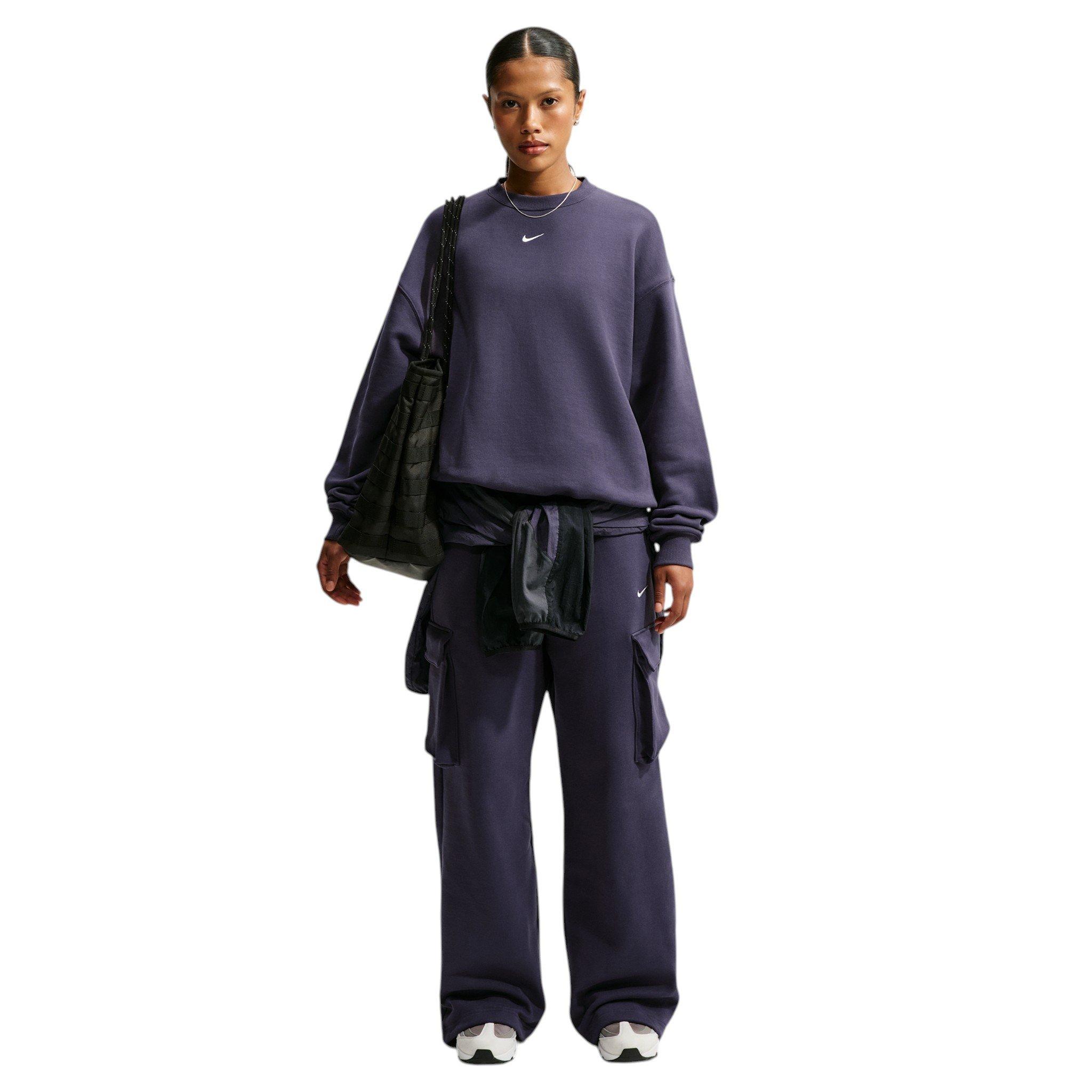 Nike Women's Studio Fleece Med Weight Oversized High-Rise Cargo Pants - Gridiron - GRIDIRON