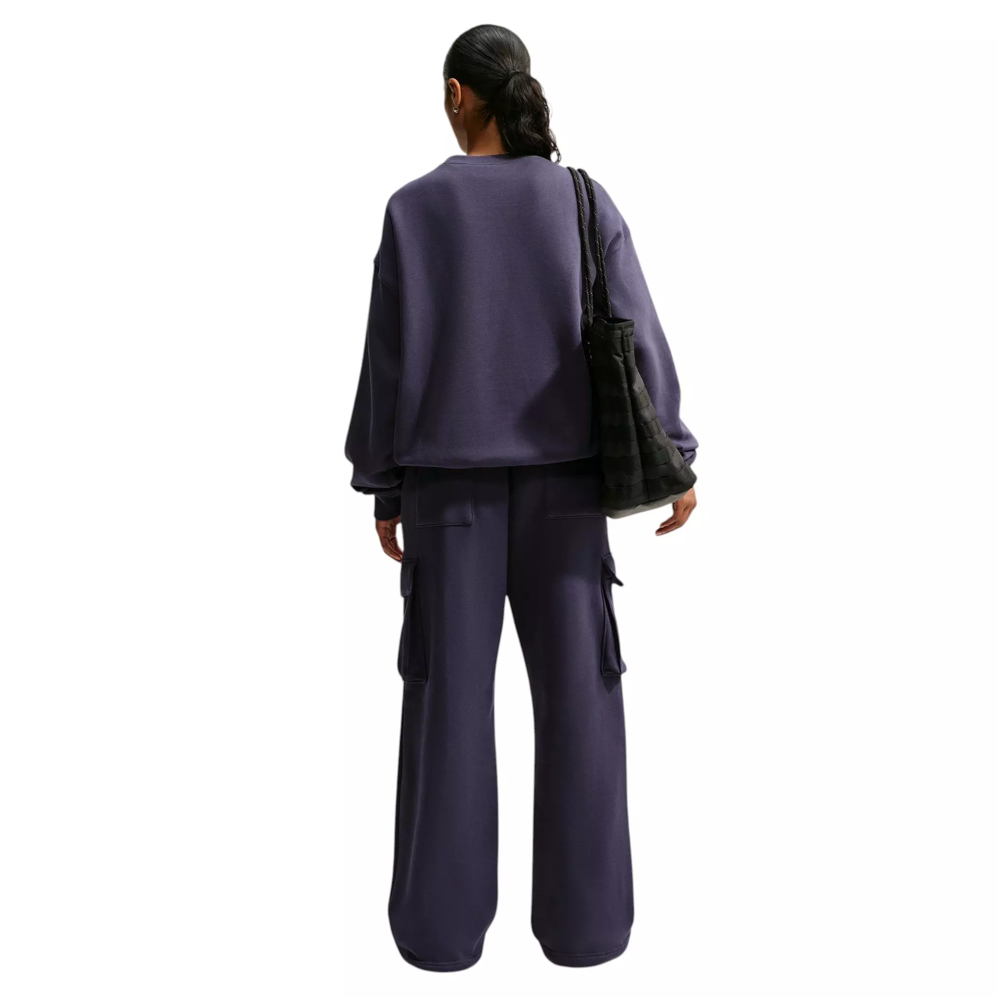 Nike Women's Studio Fleece Med Weight Oversized High-Rise Cargo Pants - Gridiron - GRIDIRON