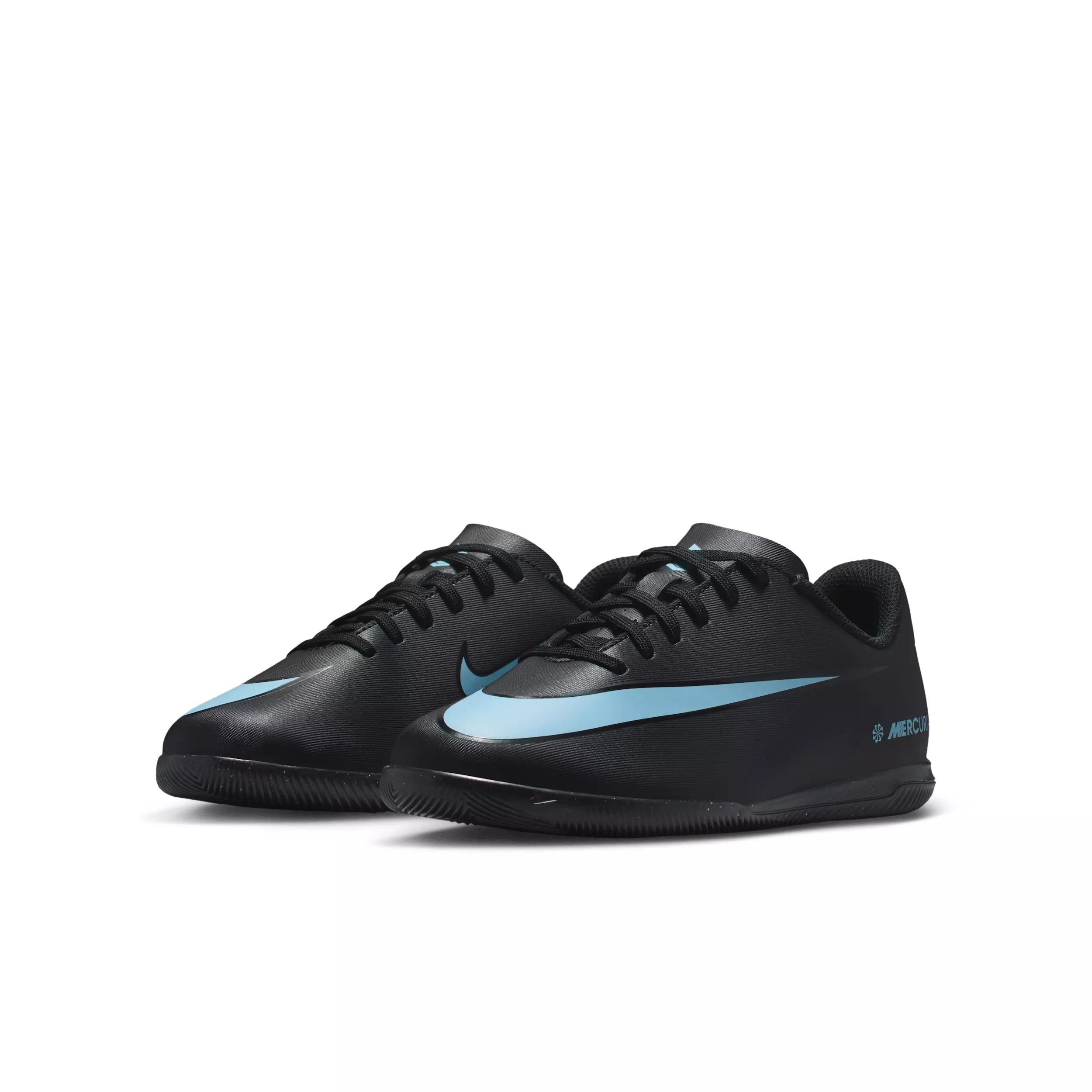 Nike Jr. Mercurial Vapor 16 Club IC "Black/Ice Blue" Grade School Kids' Soccer Shoe - BLACK/BLUE